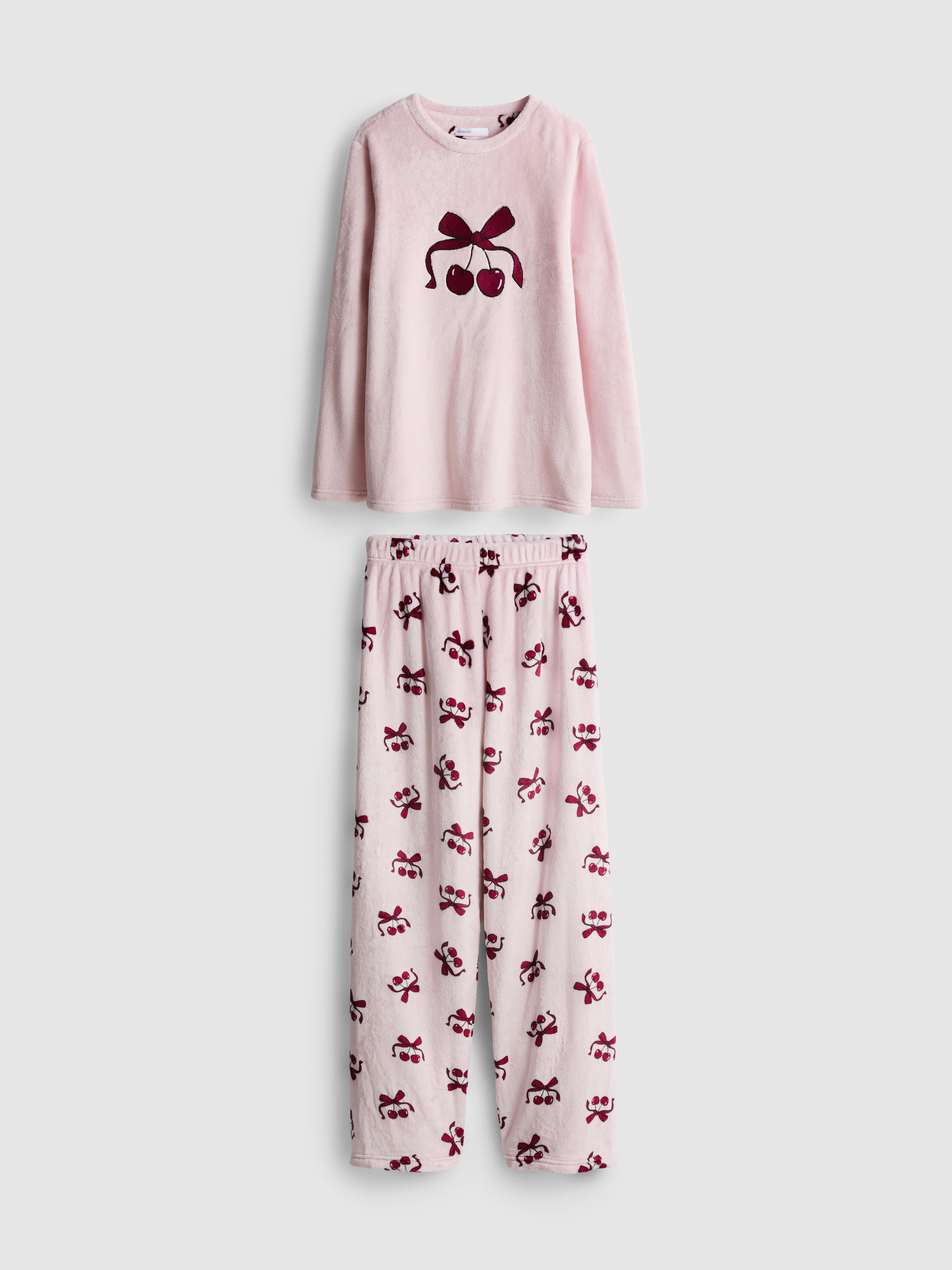 Plush Printed Sweatshirt Pajamas