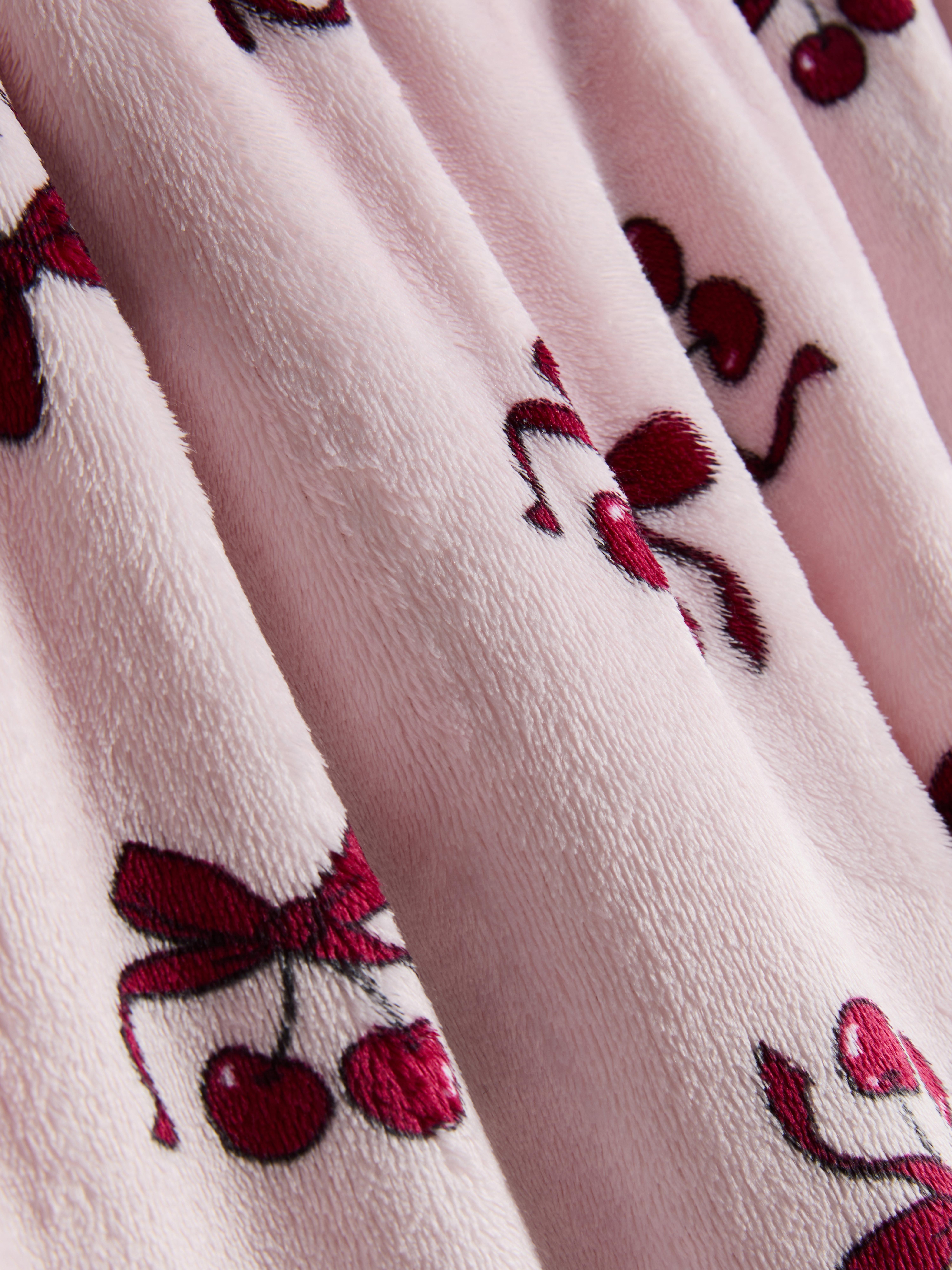 Plush Printed Sweatshirt Pajamas