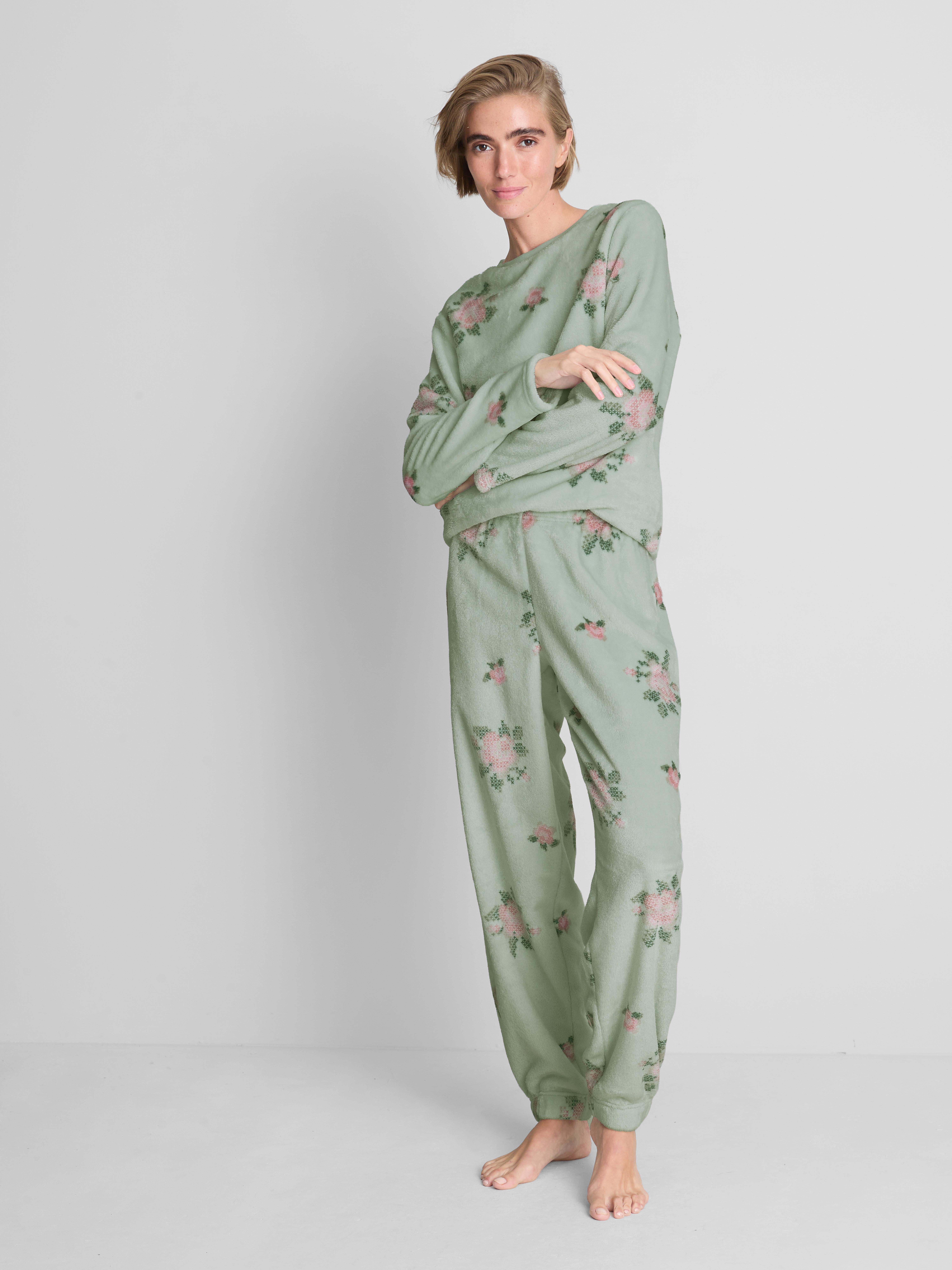 Plush Printed Sweatshirt Pyjamas