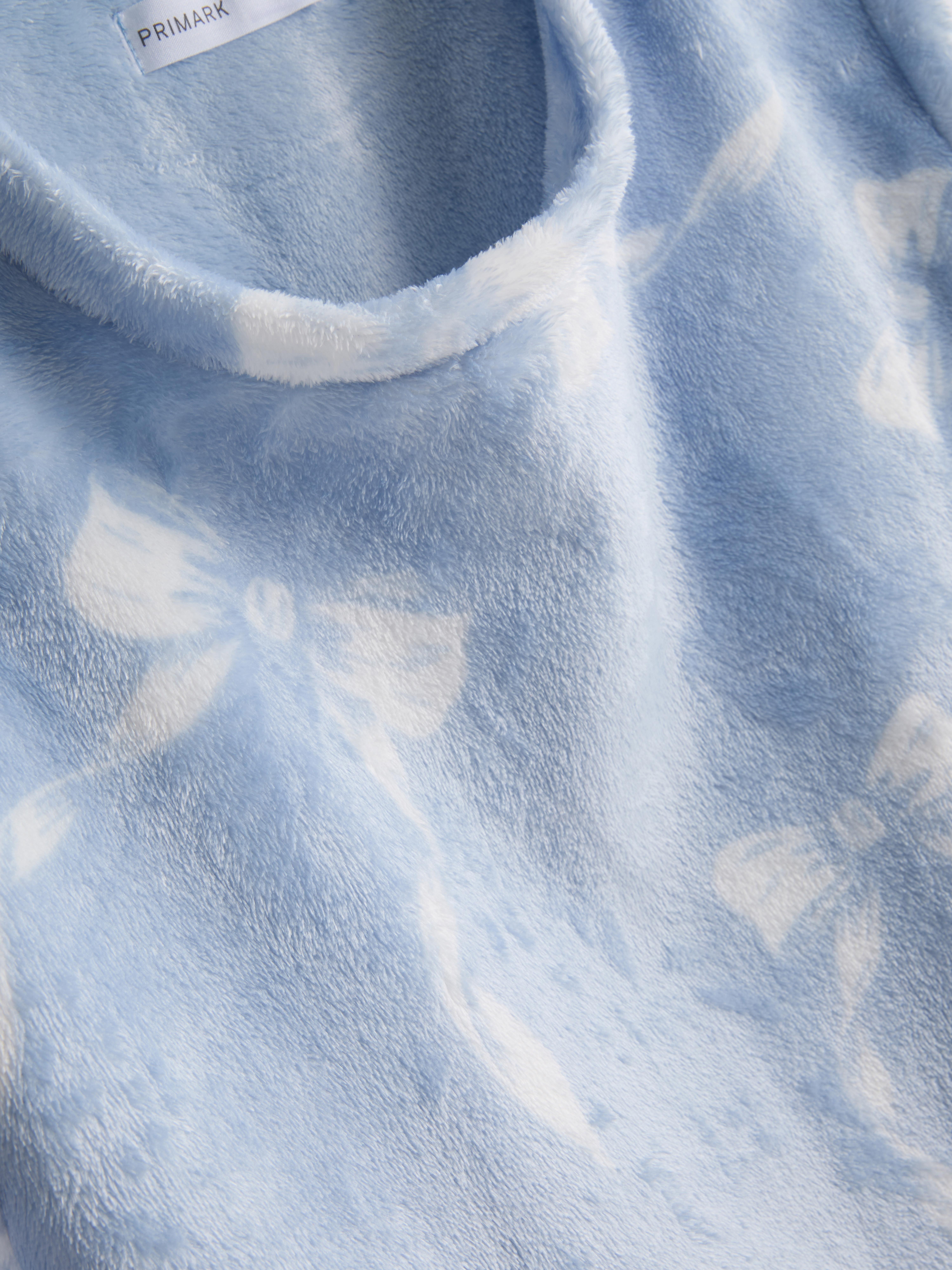 Plush Printed Sweatshirt Pajamas