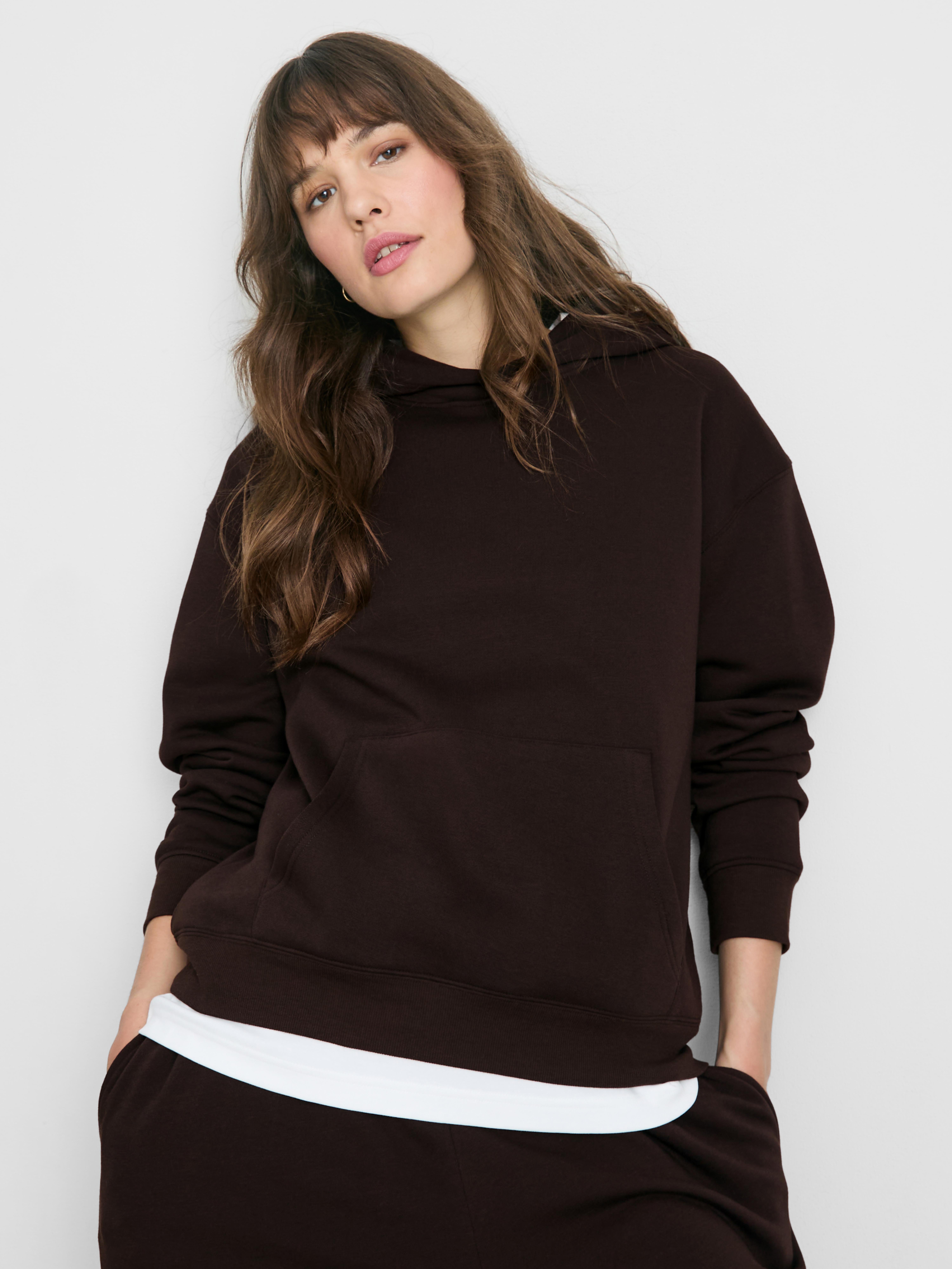 Basic hoodie van katoenmix