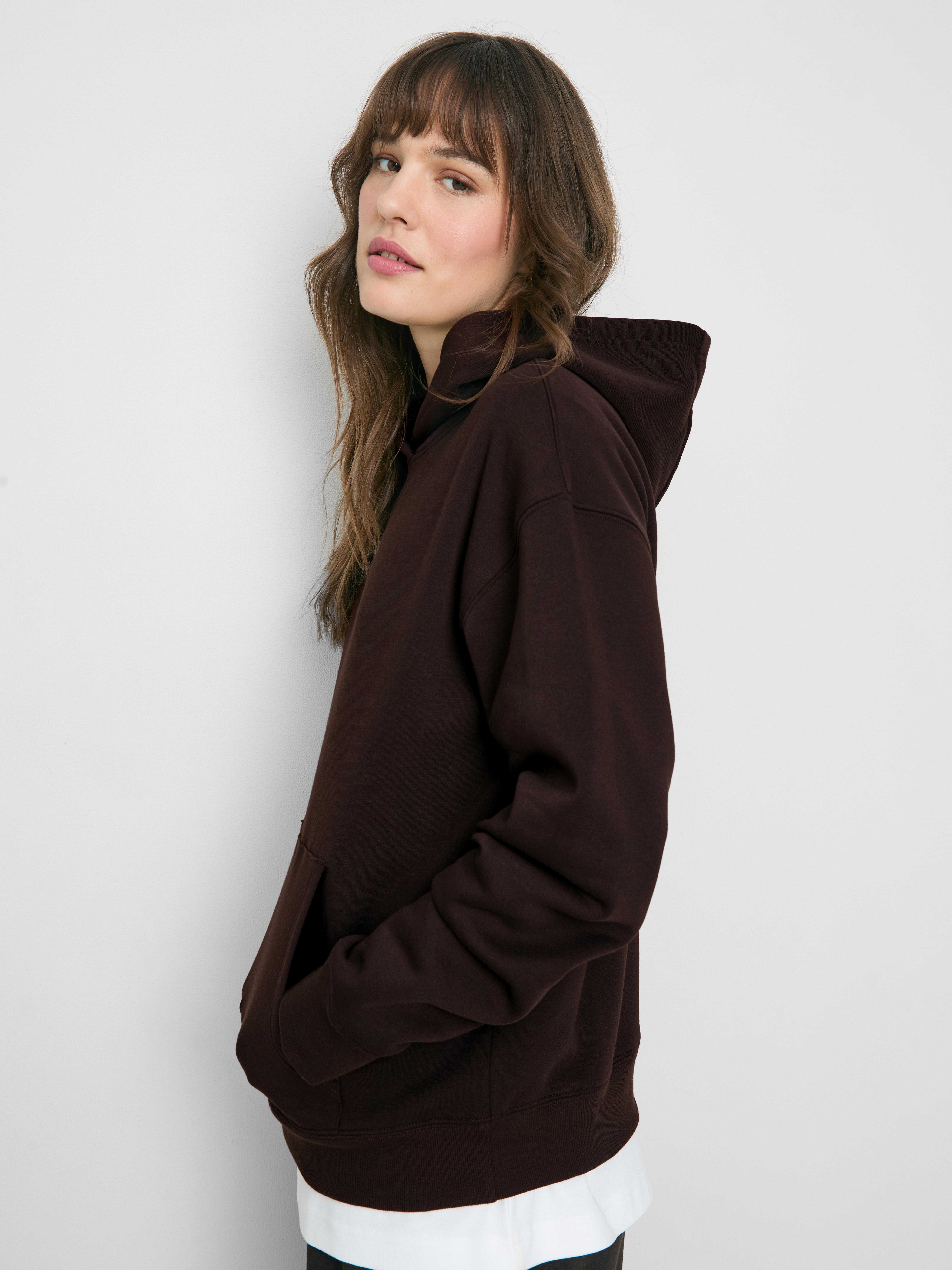 Basic hoodie van katoenmix