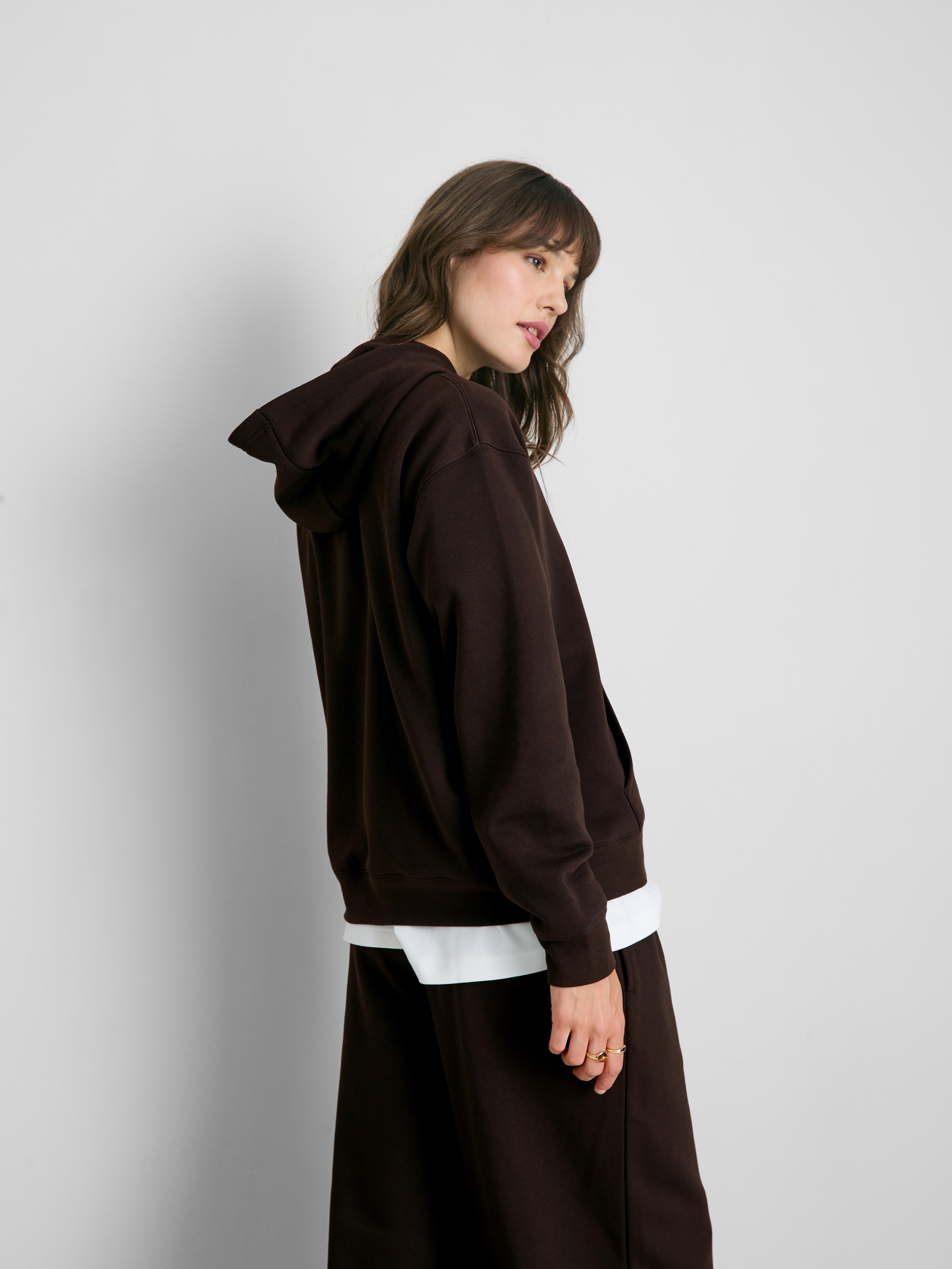 Basic hoodie van katoenmix