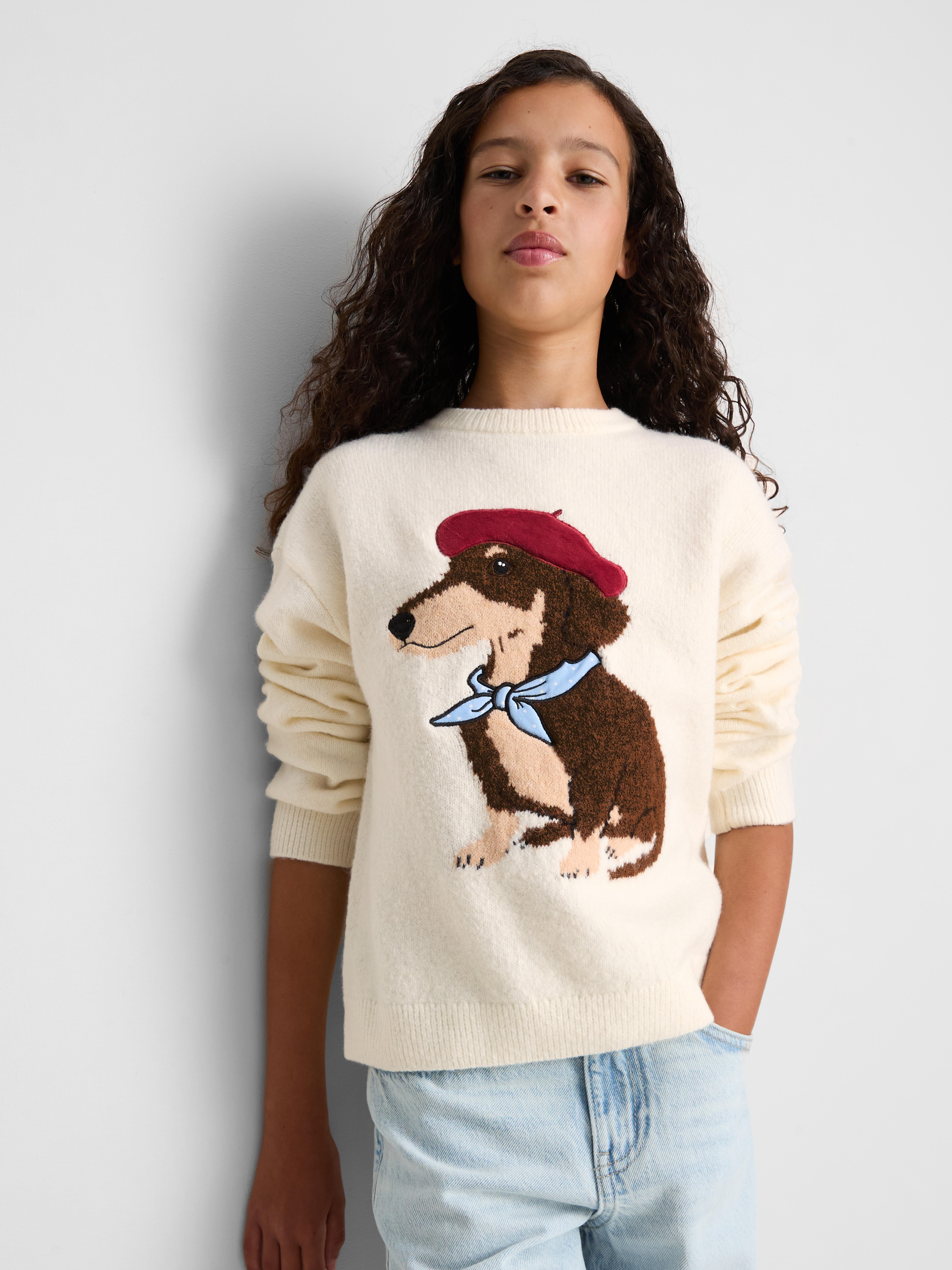 7-15 años | Jersey con estampado de perro