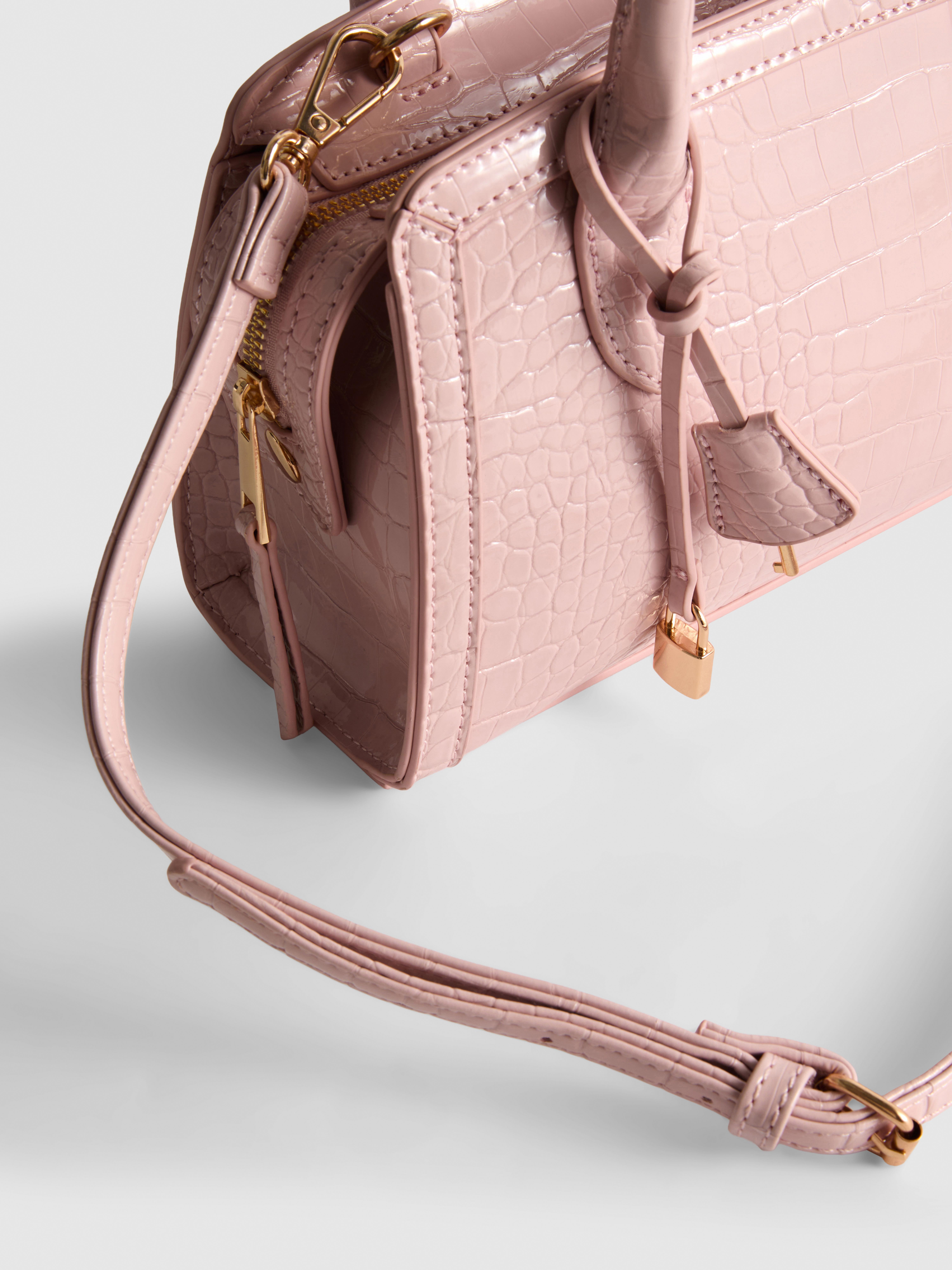 Handtasche in Kroko-Optik