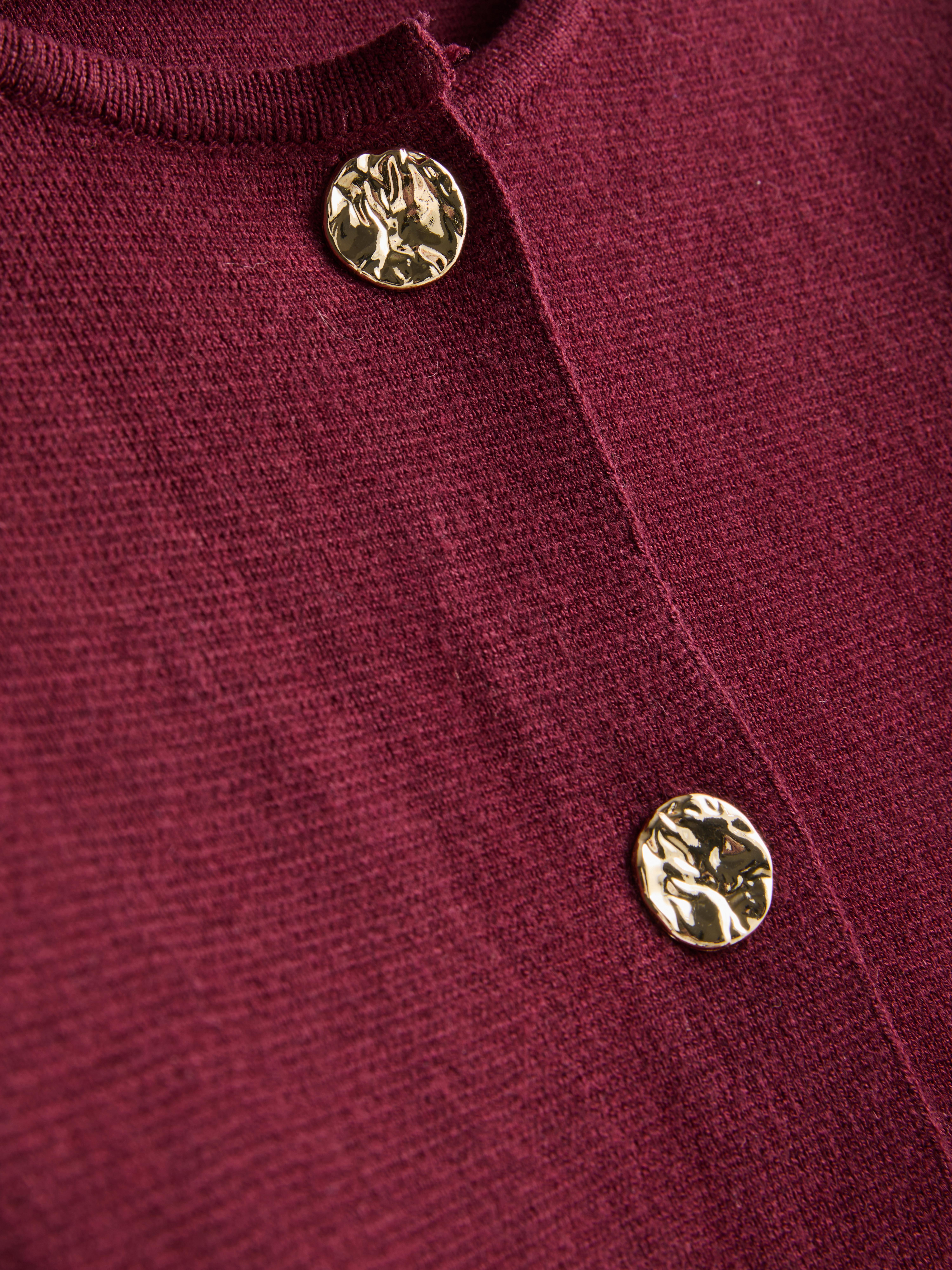 Wijdvallend vest met ronde hals