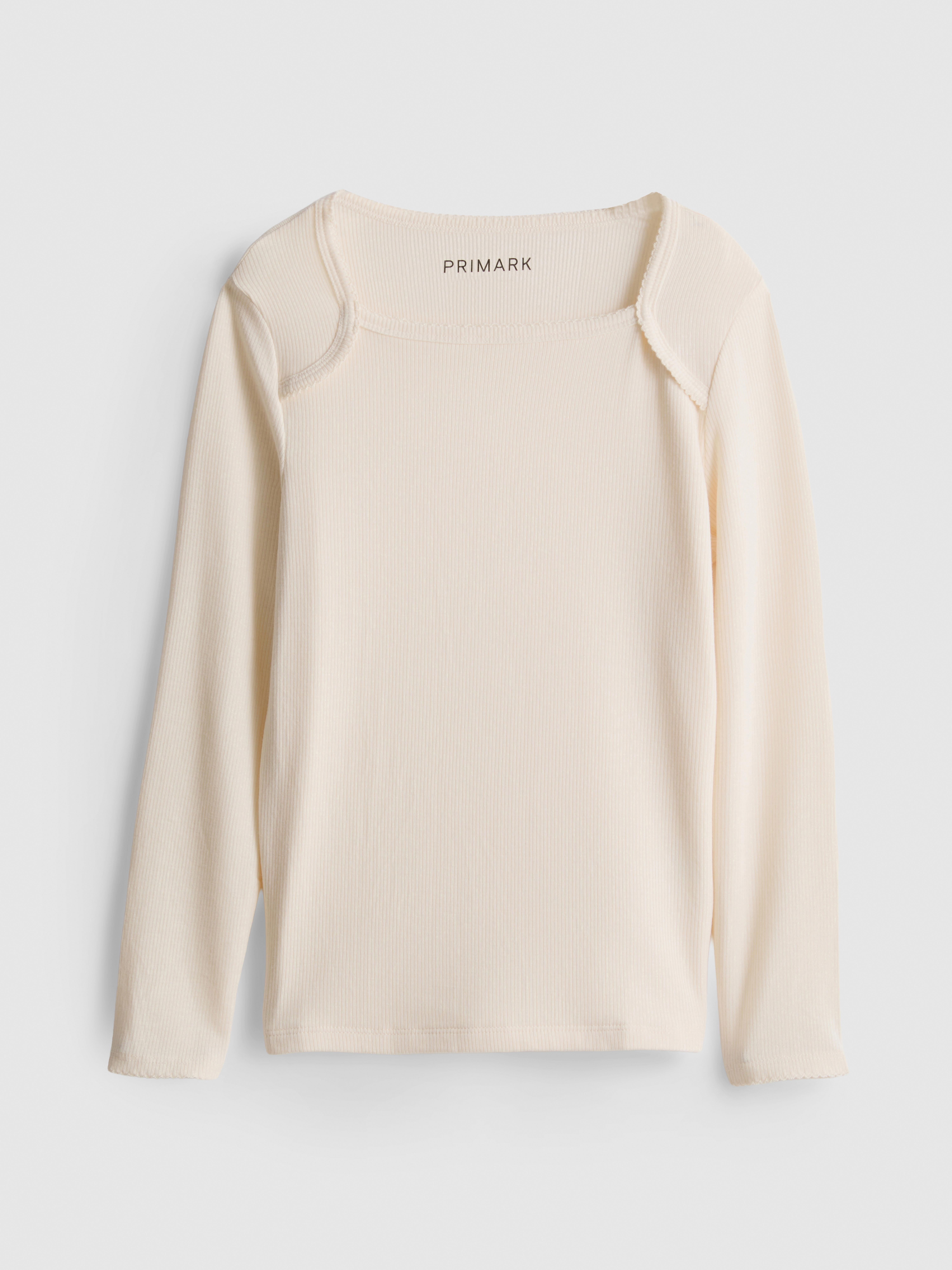7-15yrs | Square-Neck Long-Sleeve T-Shirt