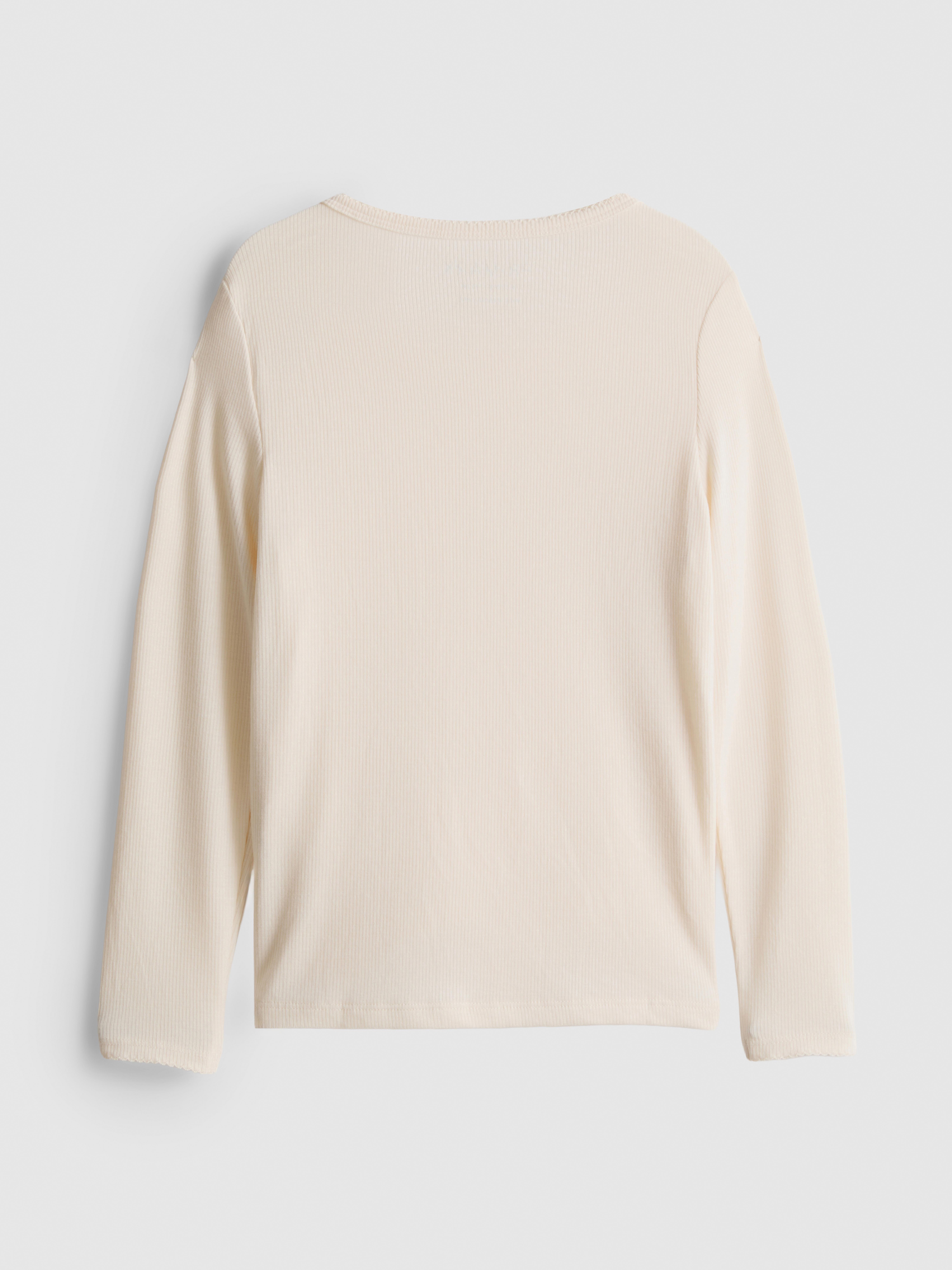 7-15yrs | Square-Neck Long-Sleeve T-Shirt