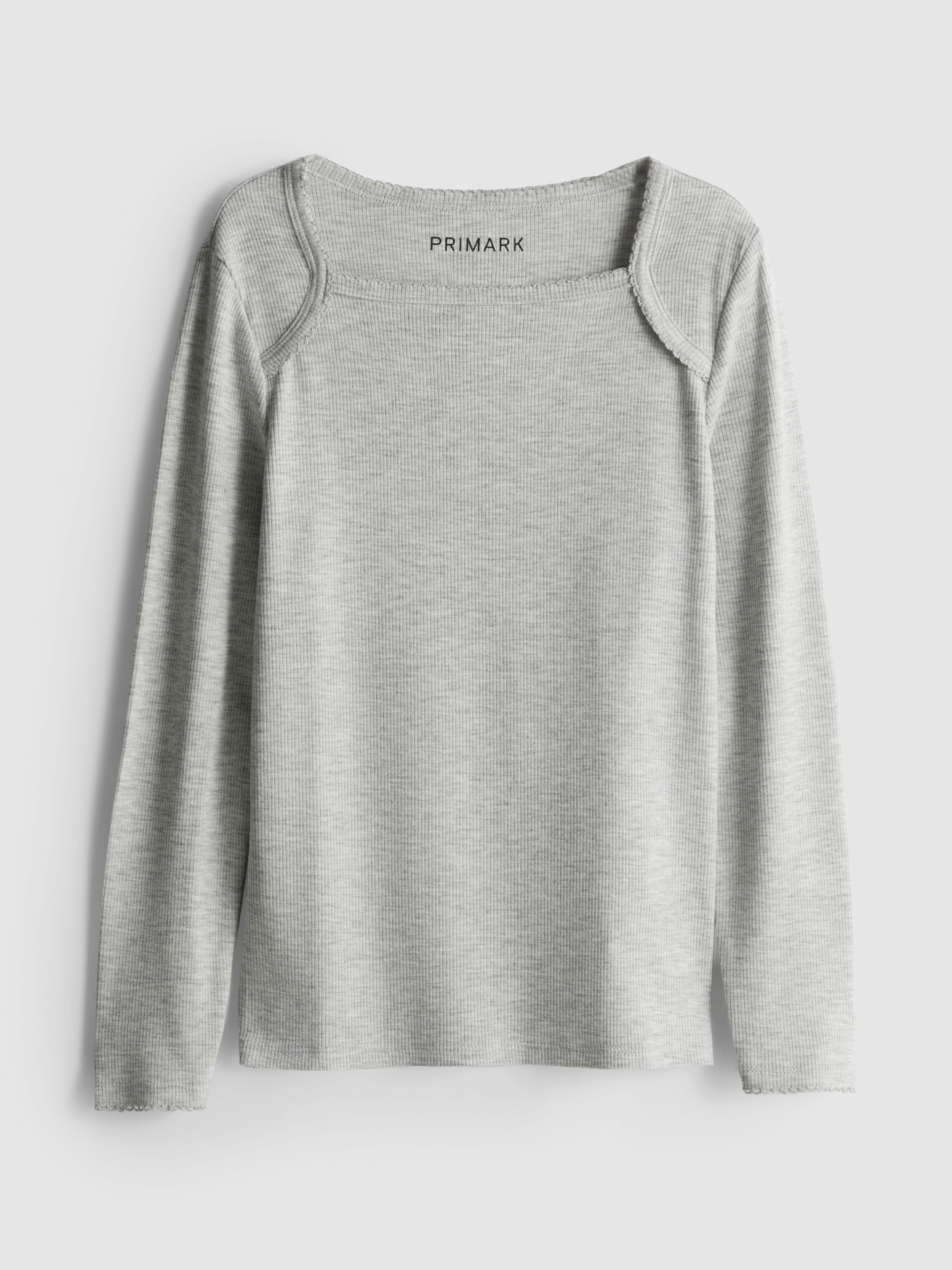 7-15yrs | Square-Neck Long-Sleeve T-Shirt