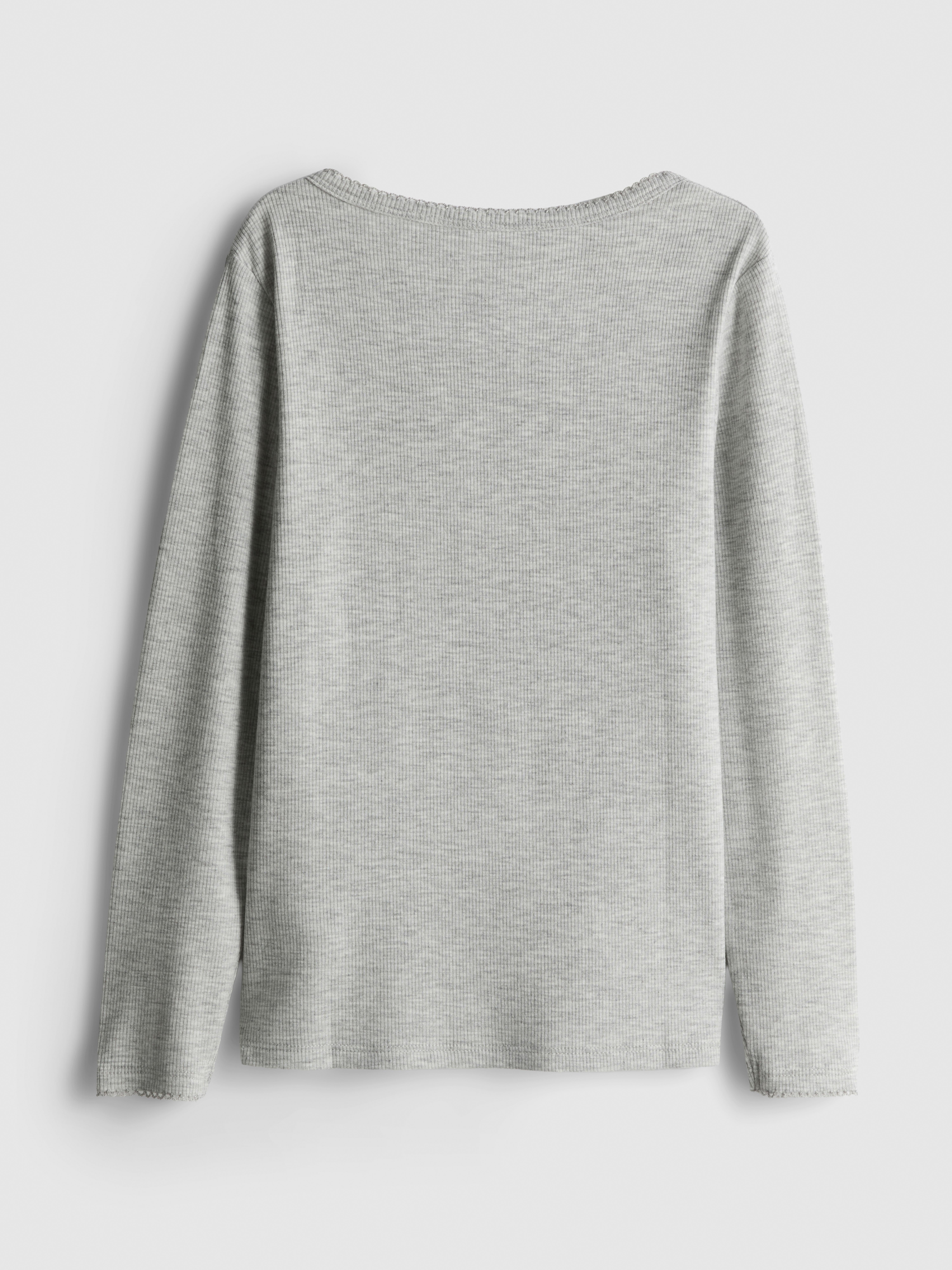 7-15yrs | Square-Neck Long-Sleeve T-Shirt