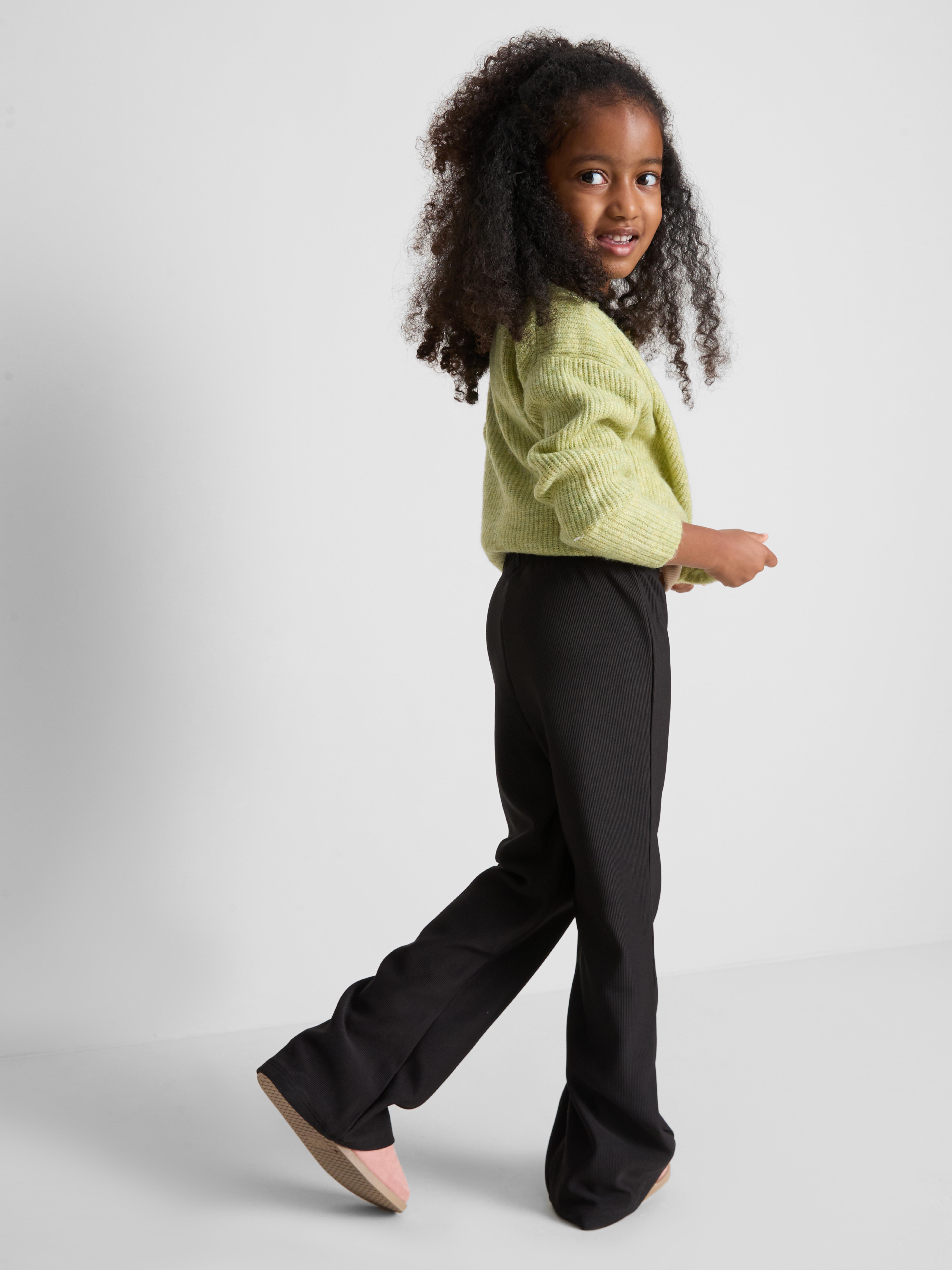 1-7yrs | Ottoman-Textured Flare School Pants