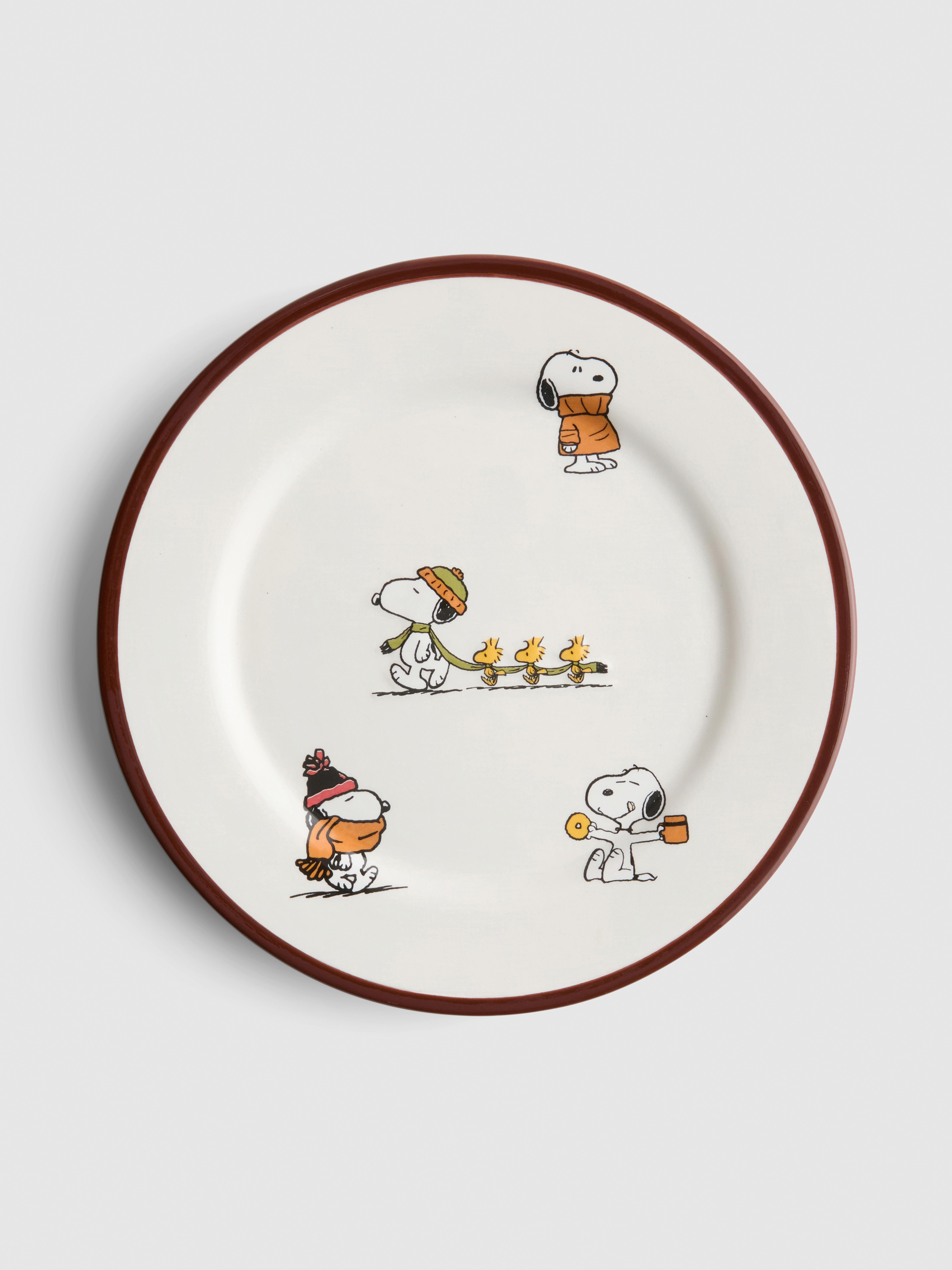 Peanuts Snoopy Winter Scenes Plate