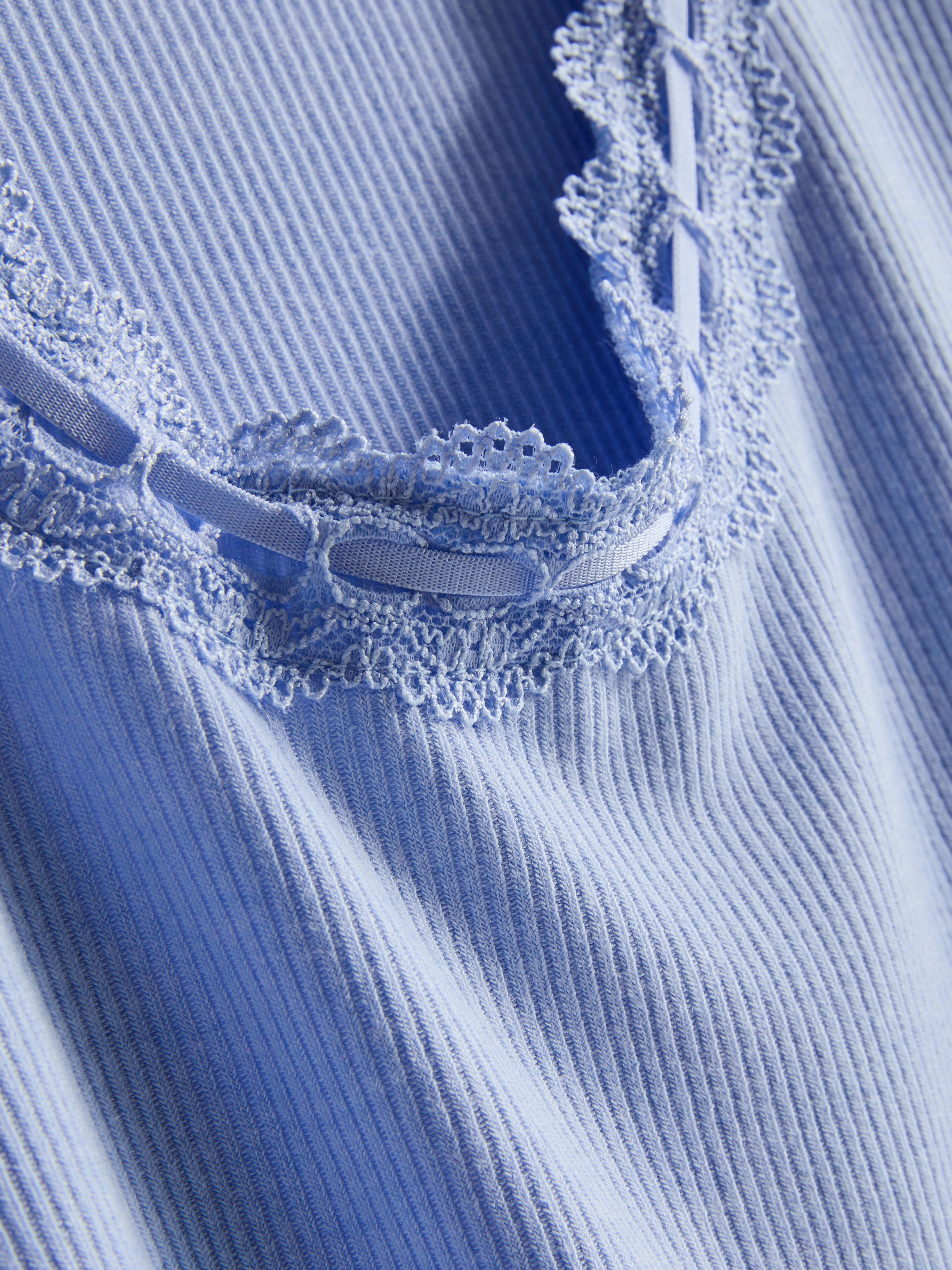 Maglia del pigiama a coste con pizzo Love To Lounge