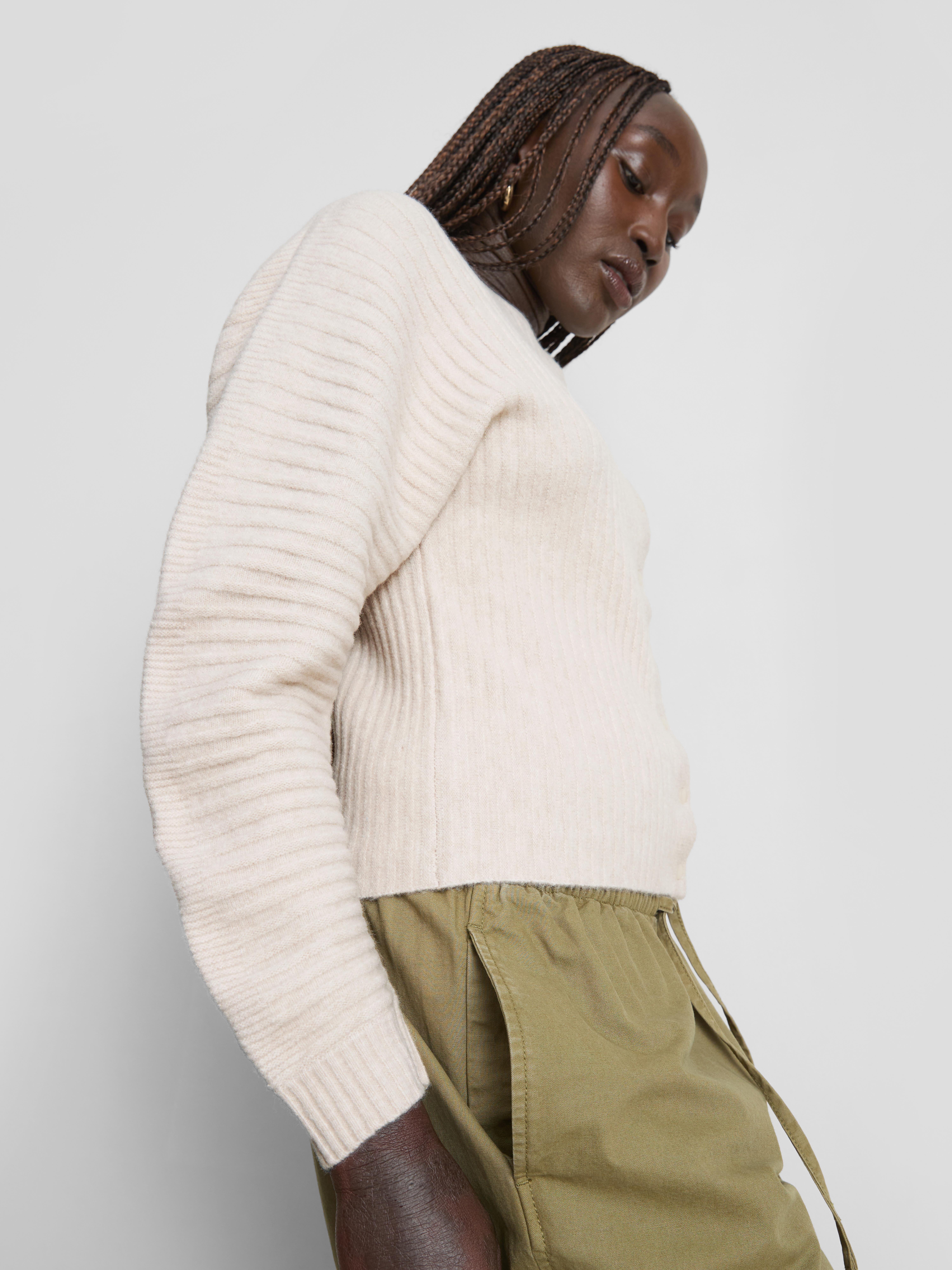 Ribbed Sculpted Cardigan