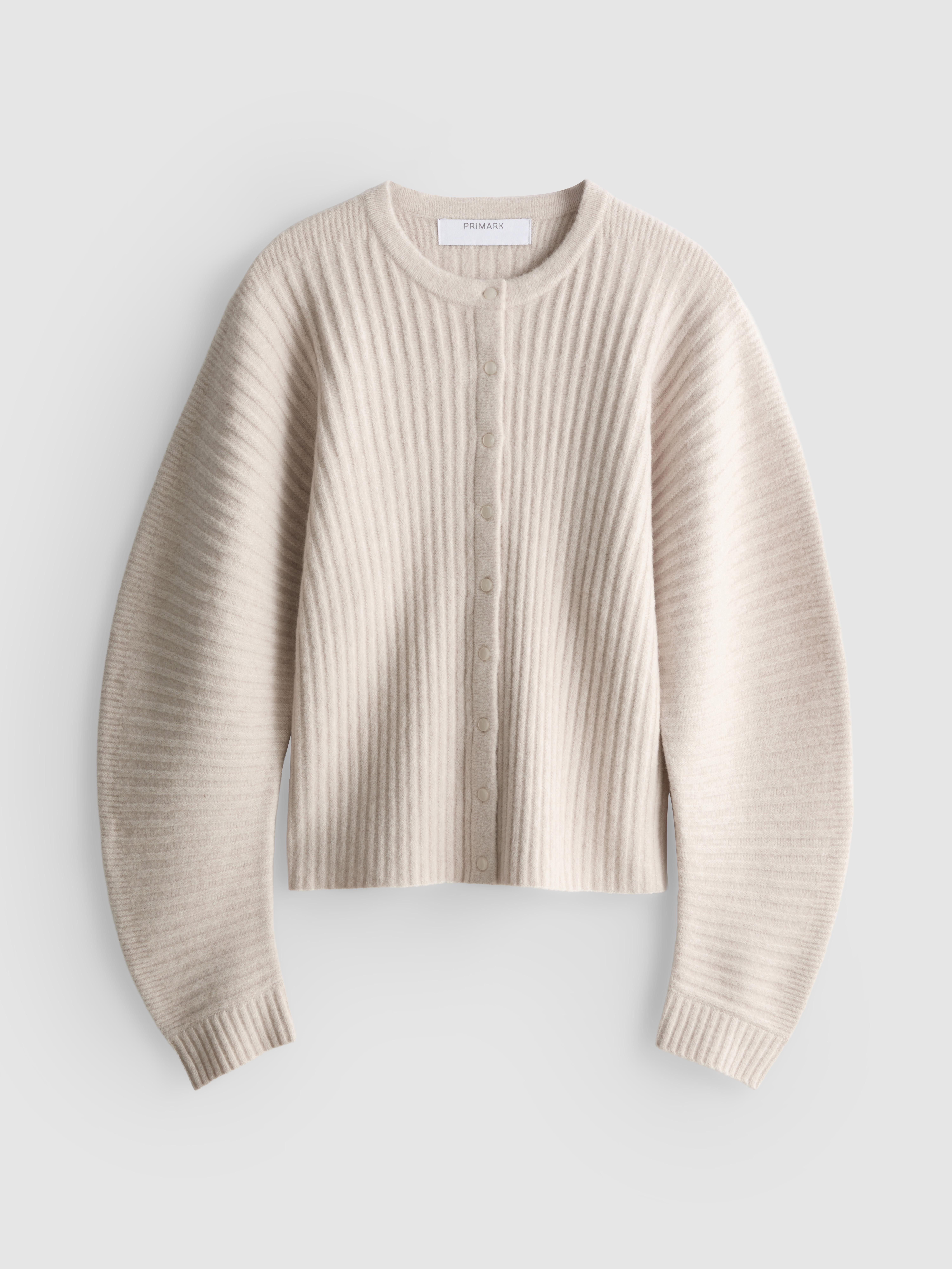Ribbed Sculpted Cardigan