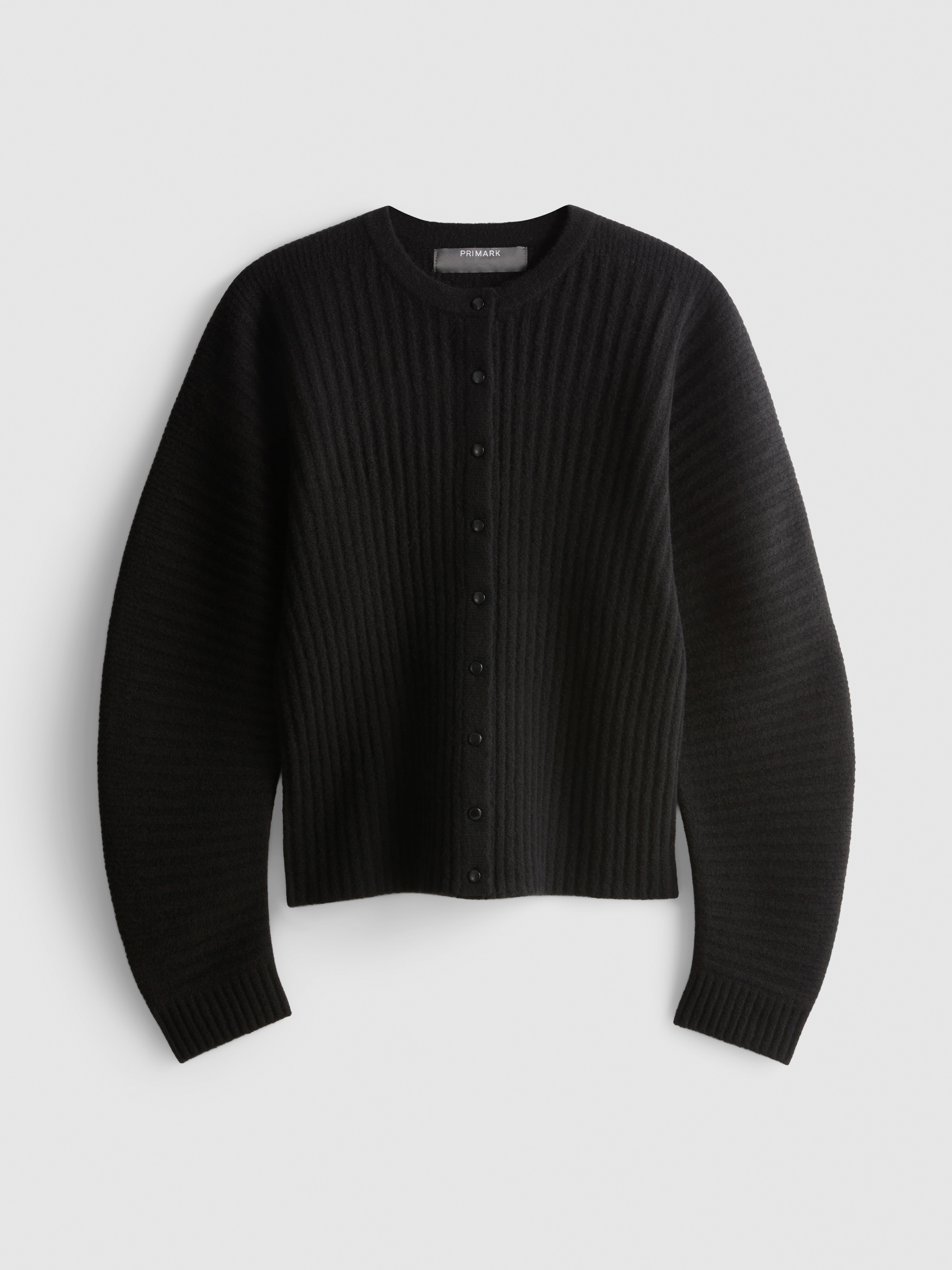 Skulpturaler, gerippter Cardigan