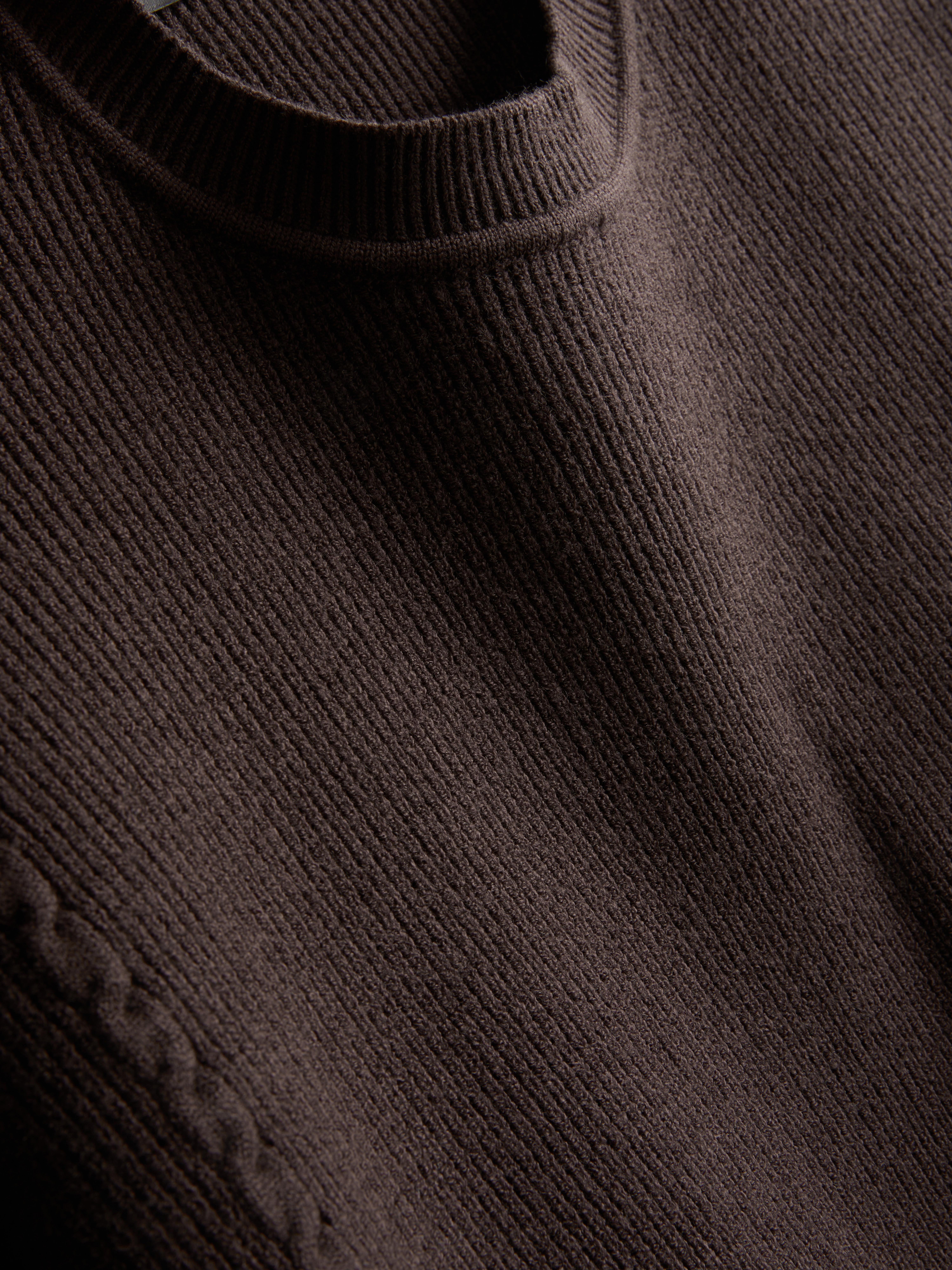 Knitted Dropped Sleeve T-Shirt