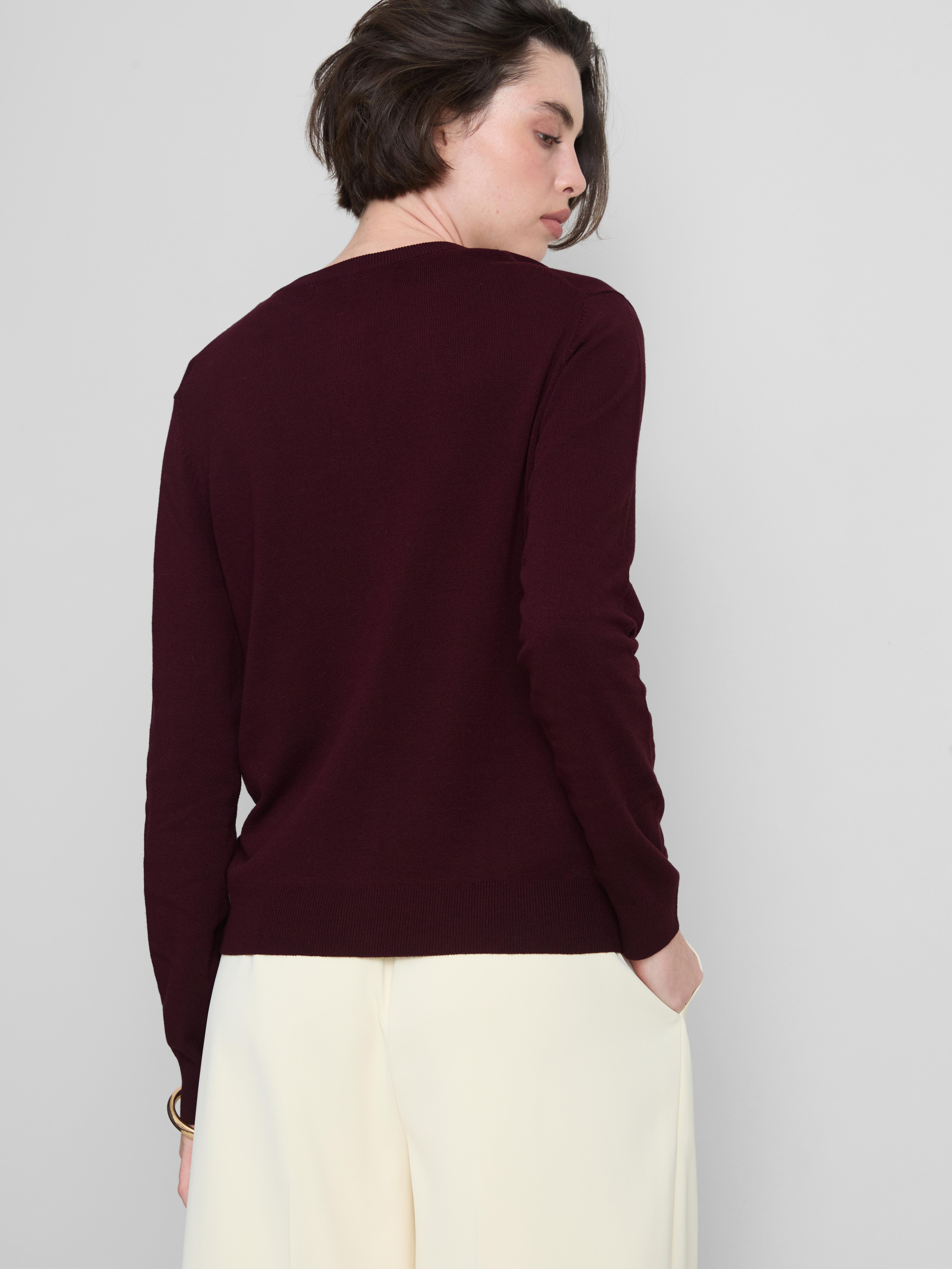 Gebreid vest met ronde hals