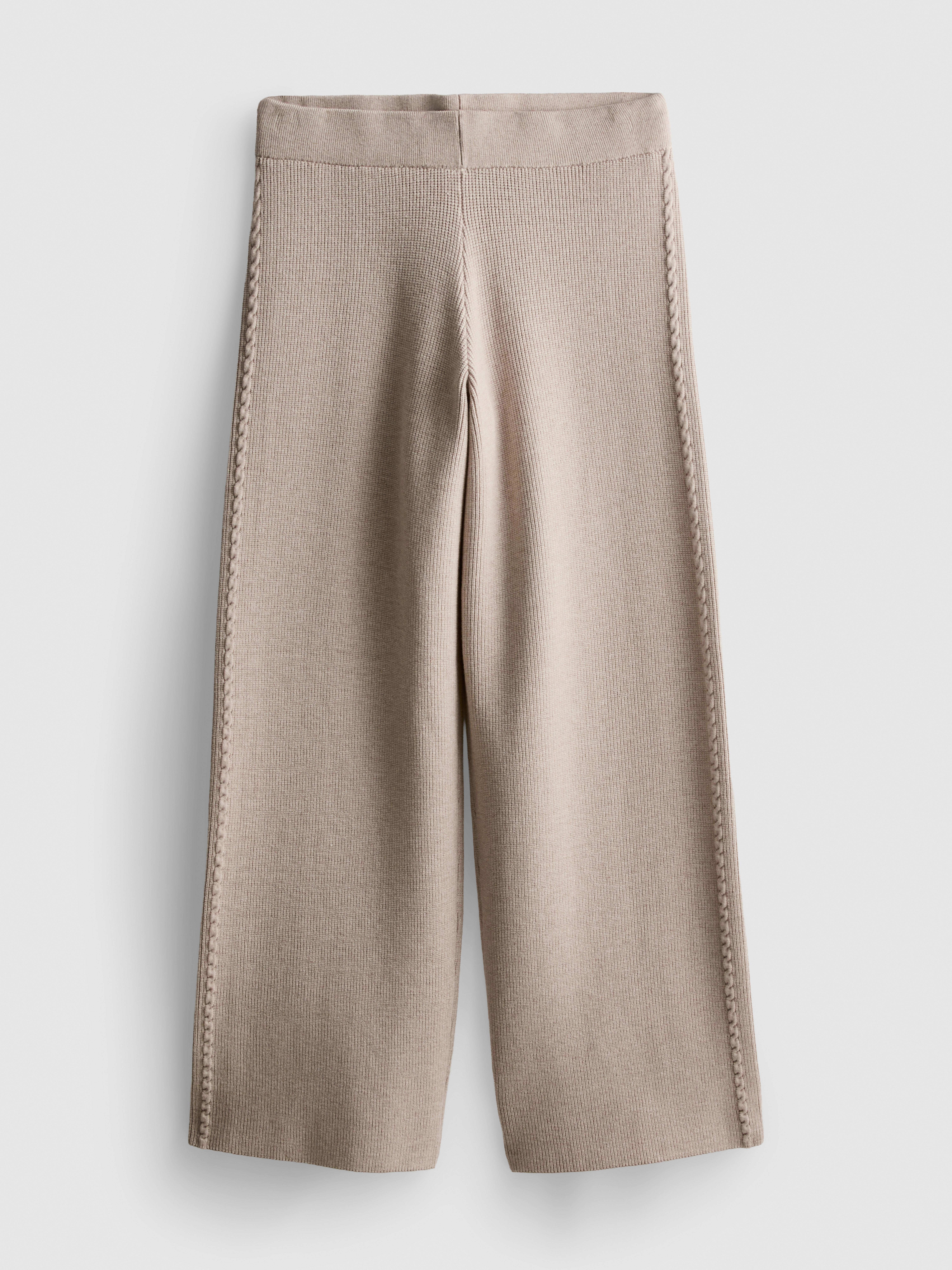 Pantaloni larghi lavorati a maglia