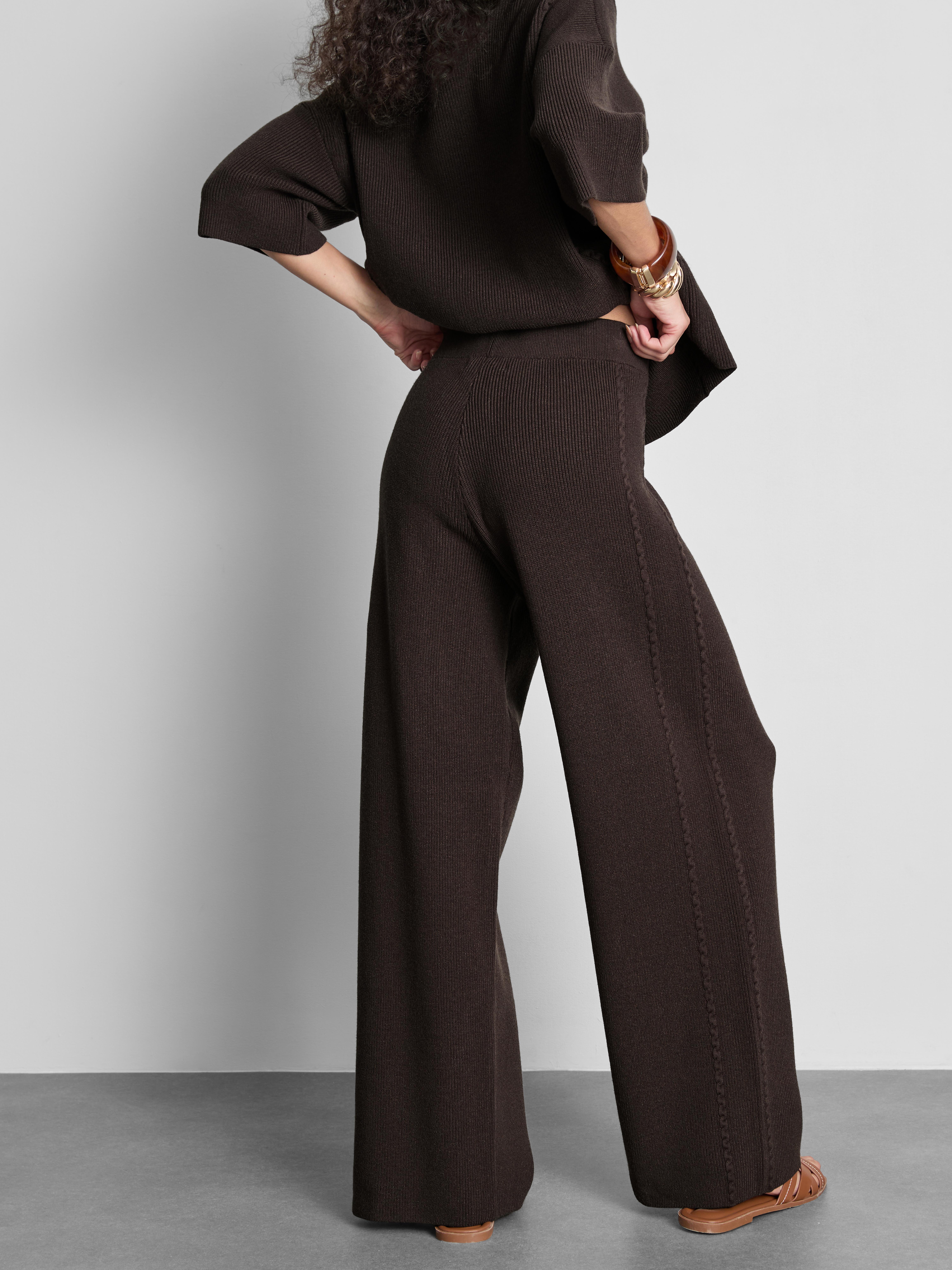 Knitted Wide Leg Pants
