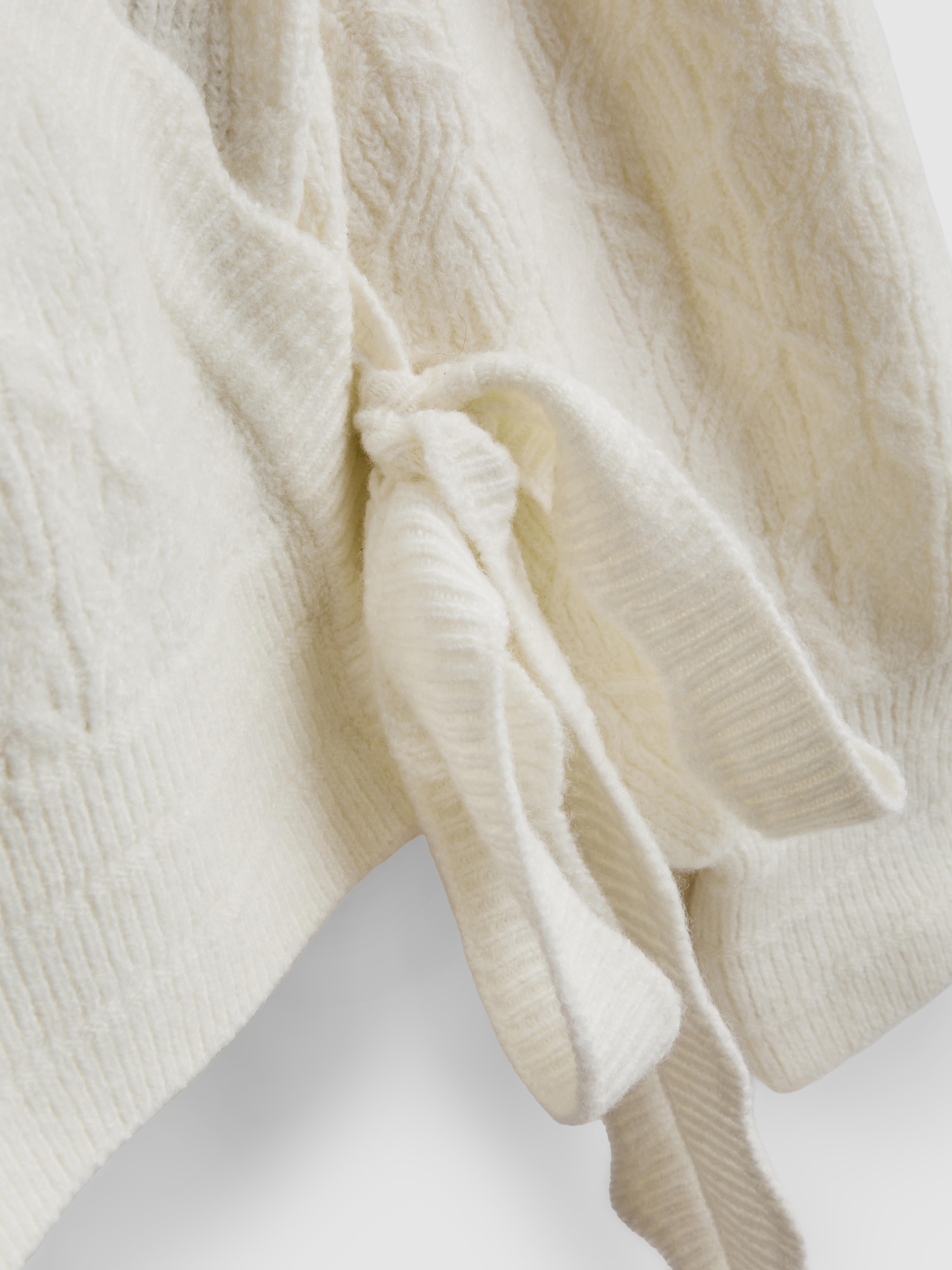 Wool-Blend Knitted Wrap Cardigan
