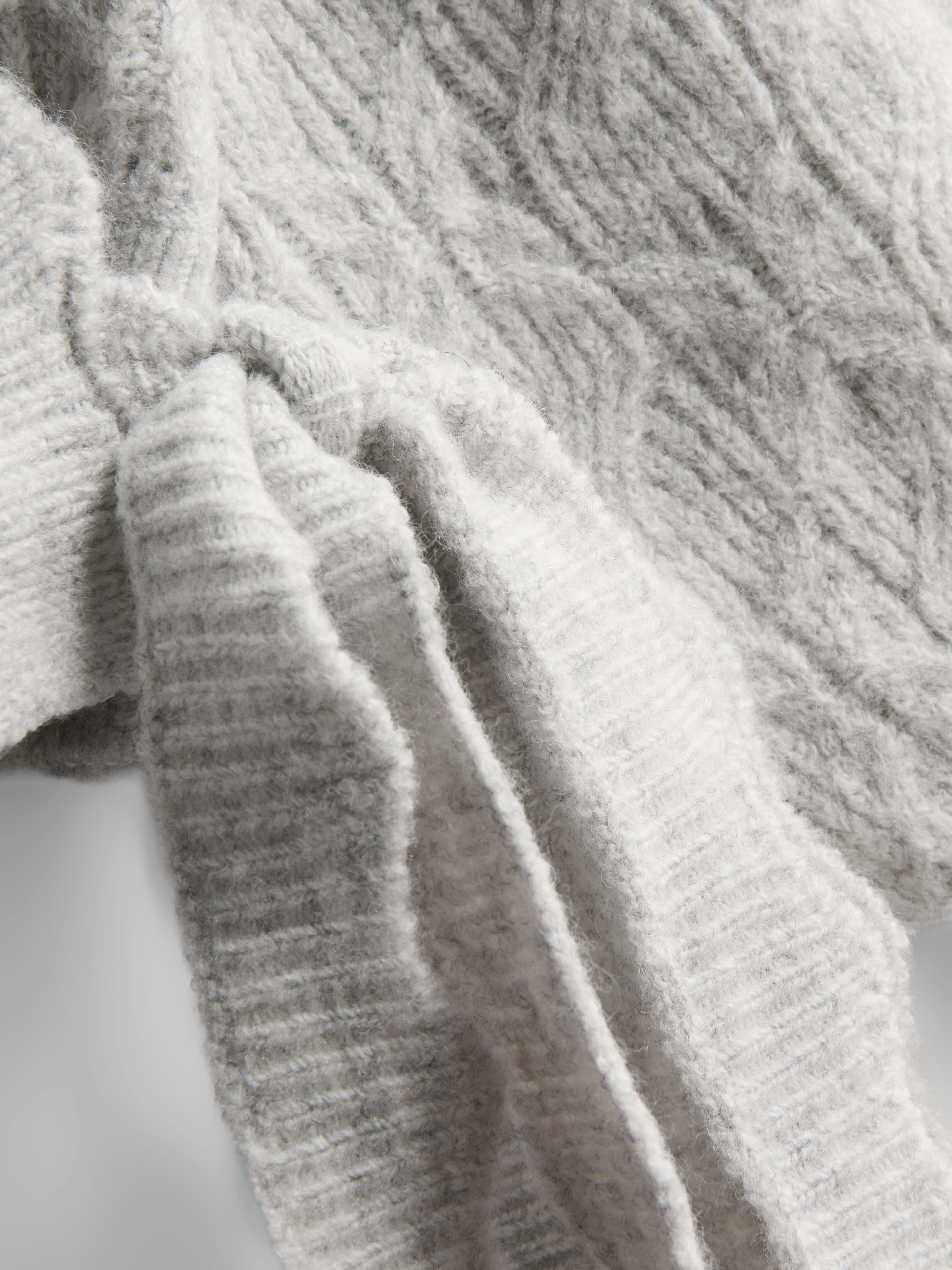Cardigan lavorato a maglia in misto lana
