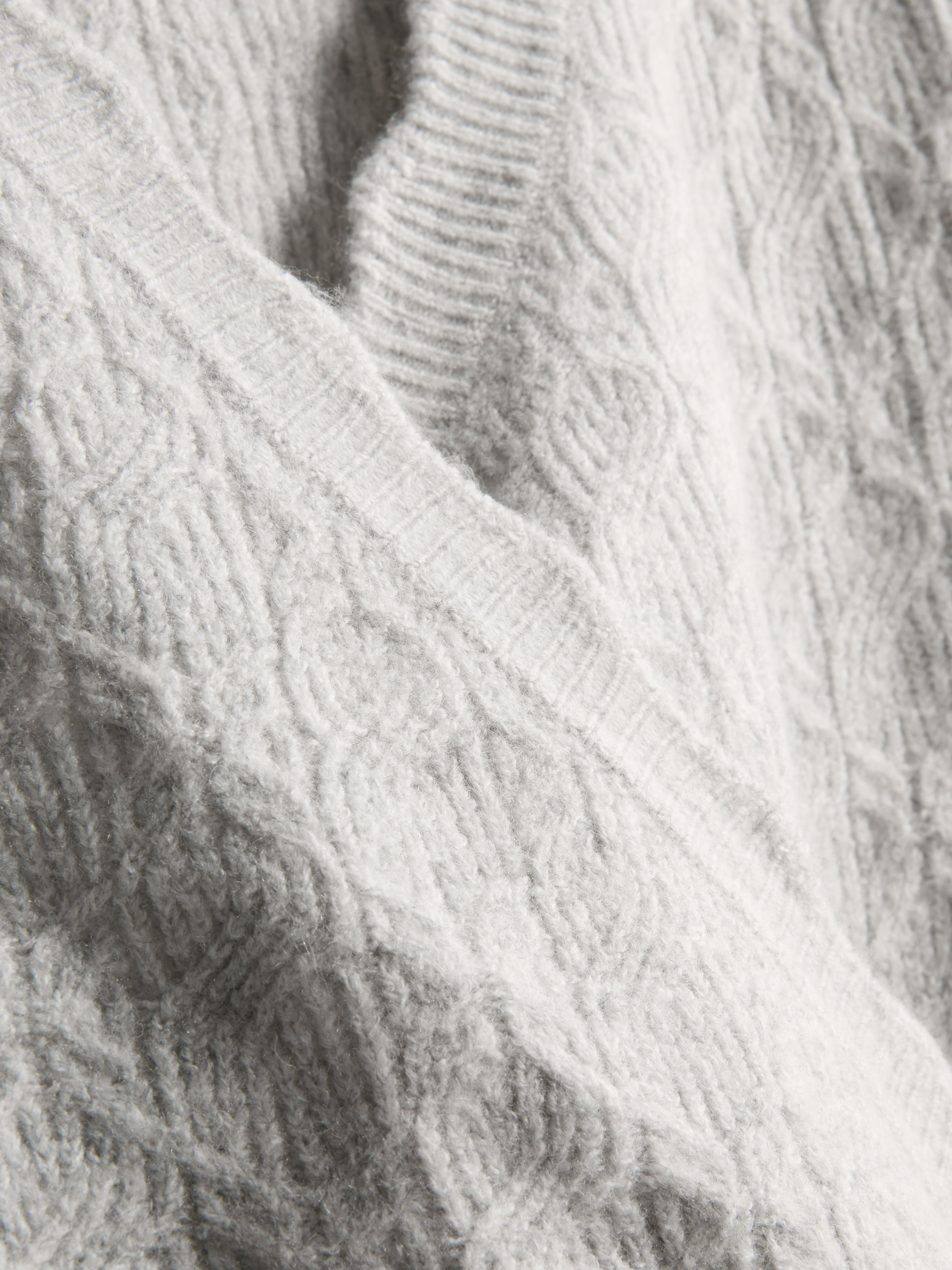 Cardigan lavorato a maglia in misto lana