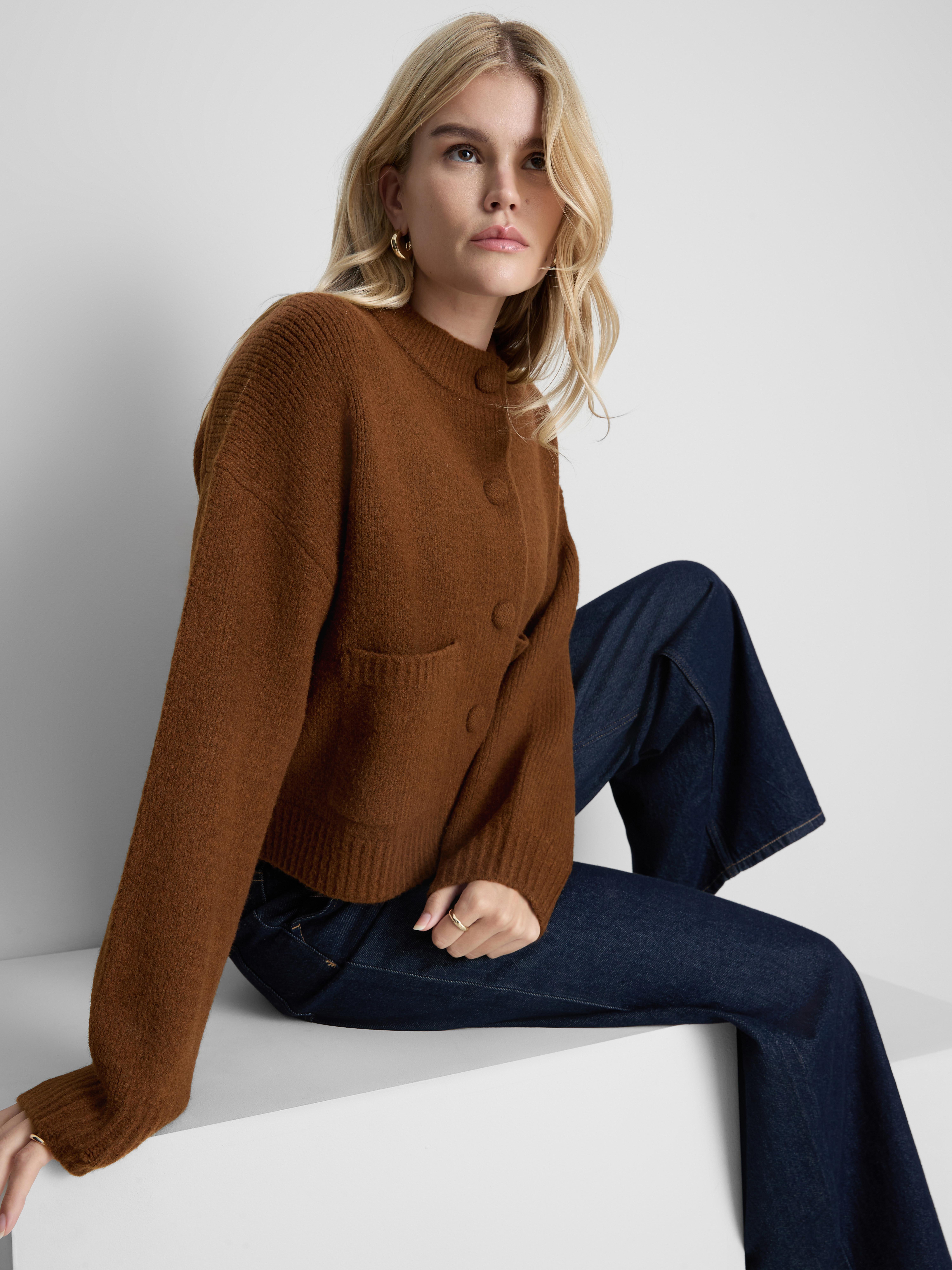 Gestrickter Bomber-Cardigan