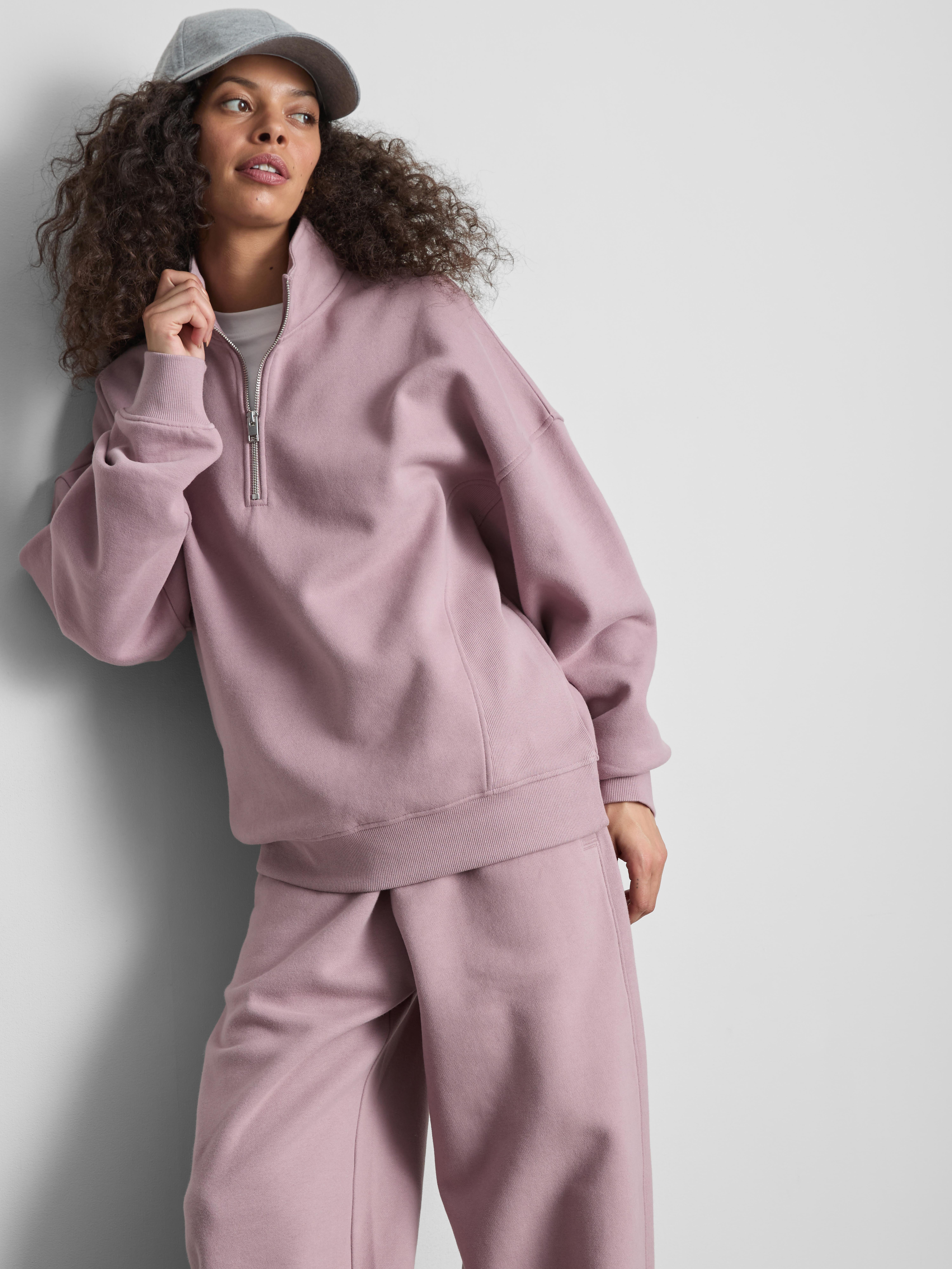 Sudadera de algodón con media cremallera