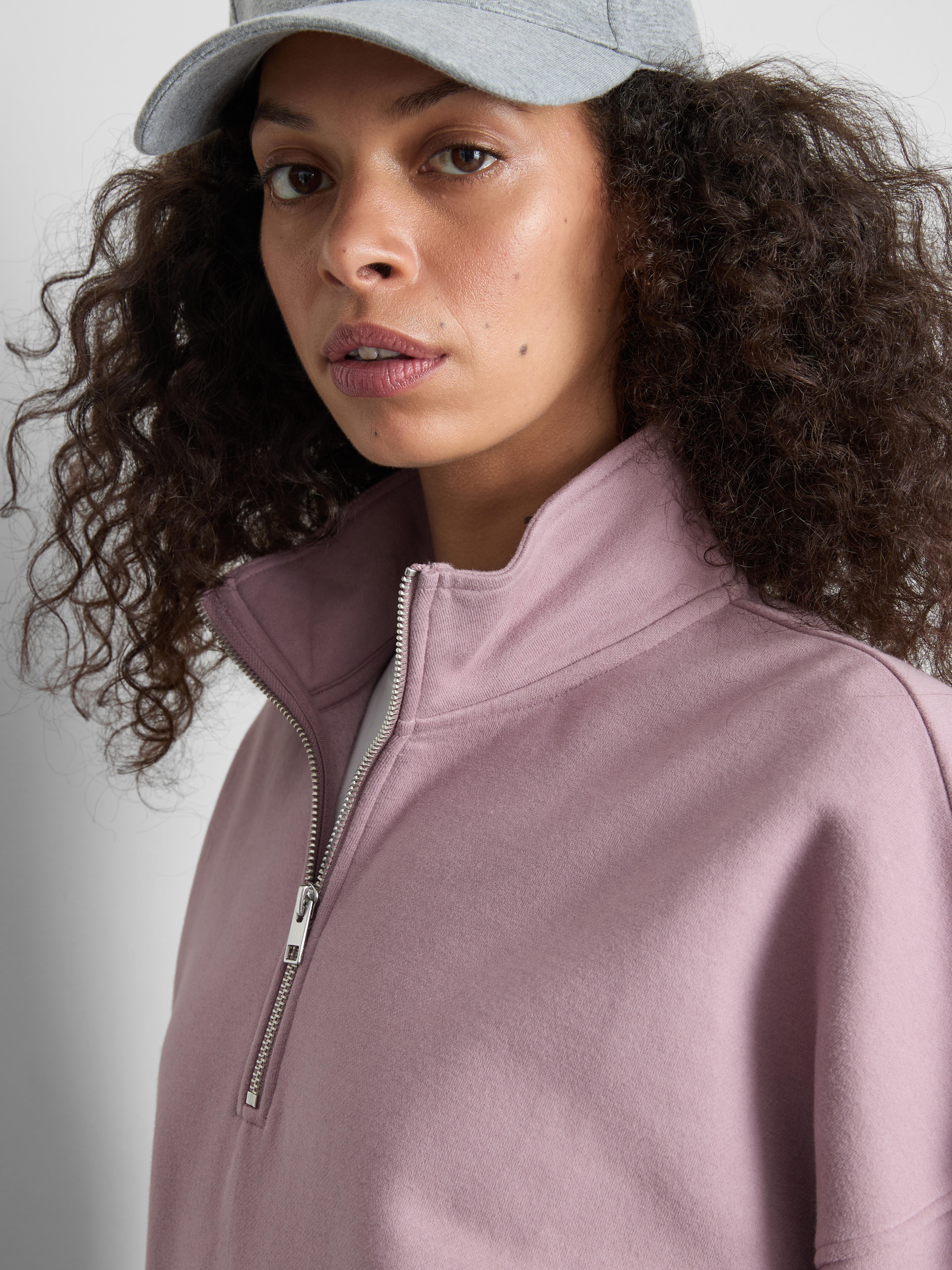 Sudadera de algodón con media cremallera