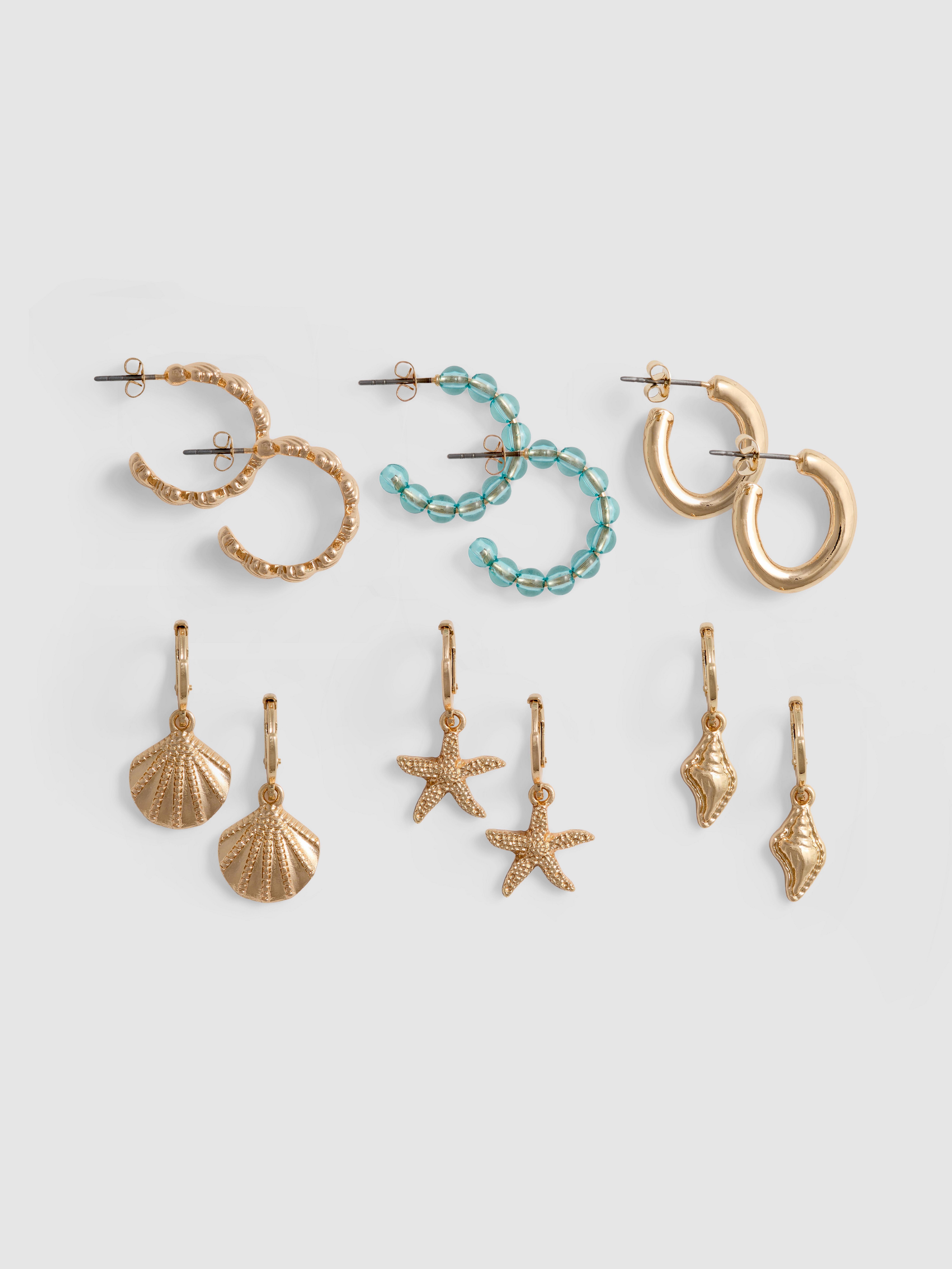 6pk Sea Inspired Earrings