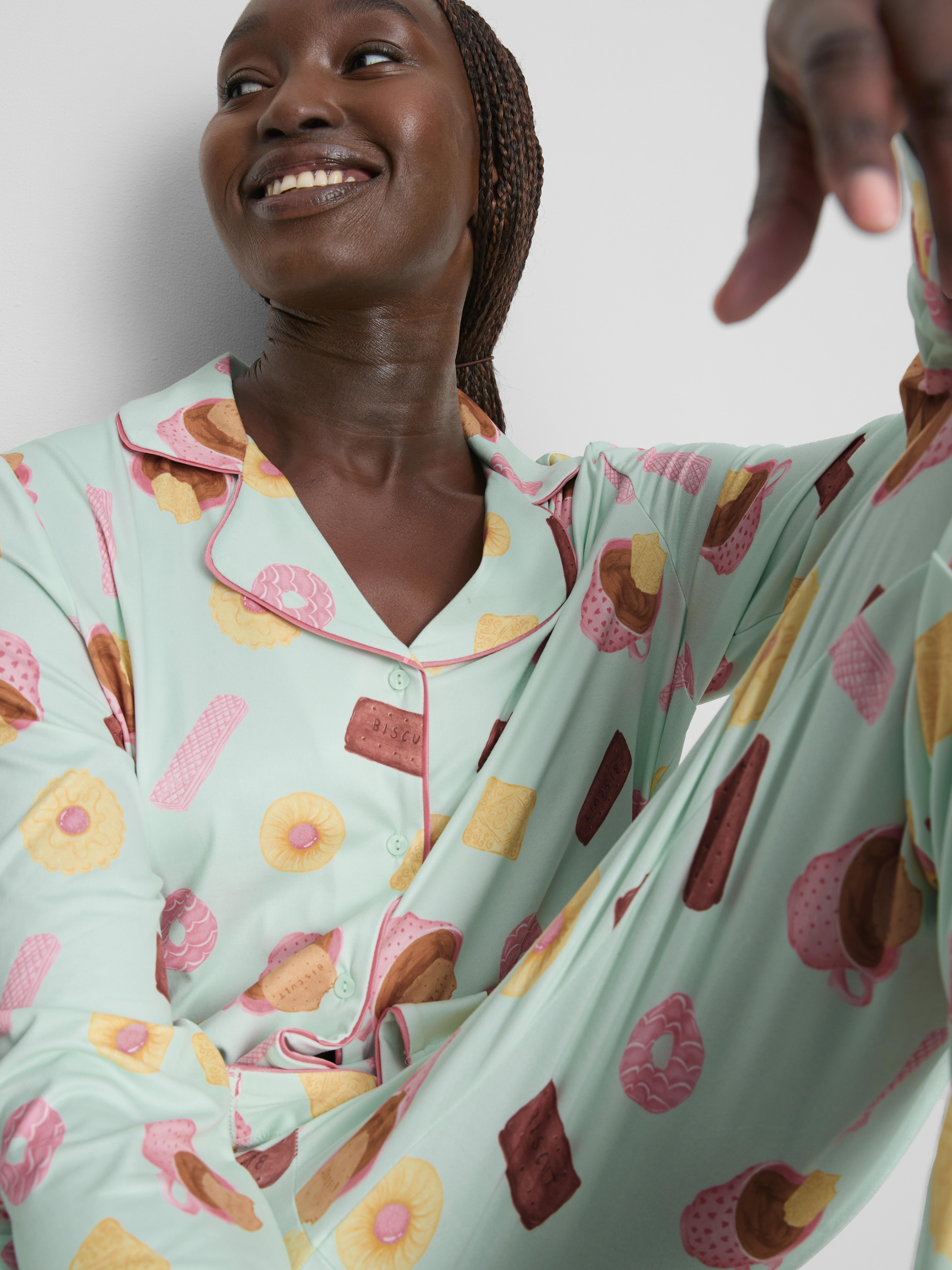 Printed Boyfriend Pajamas