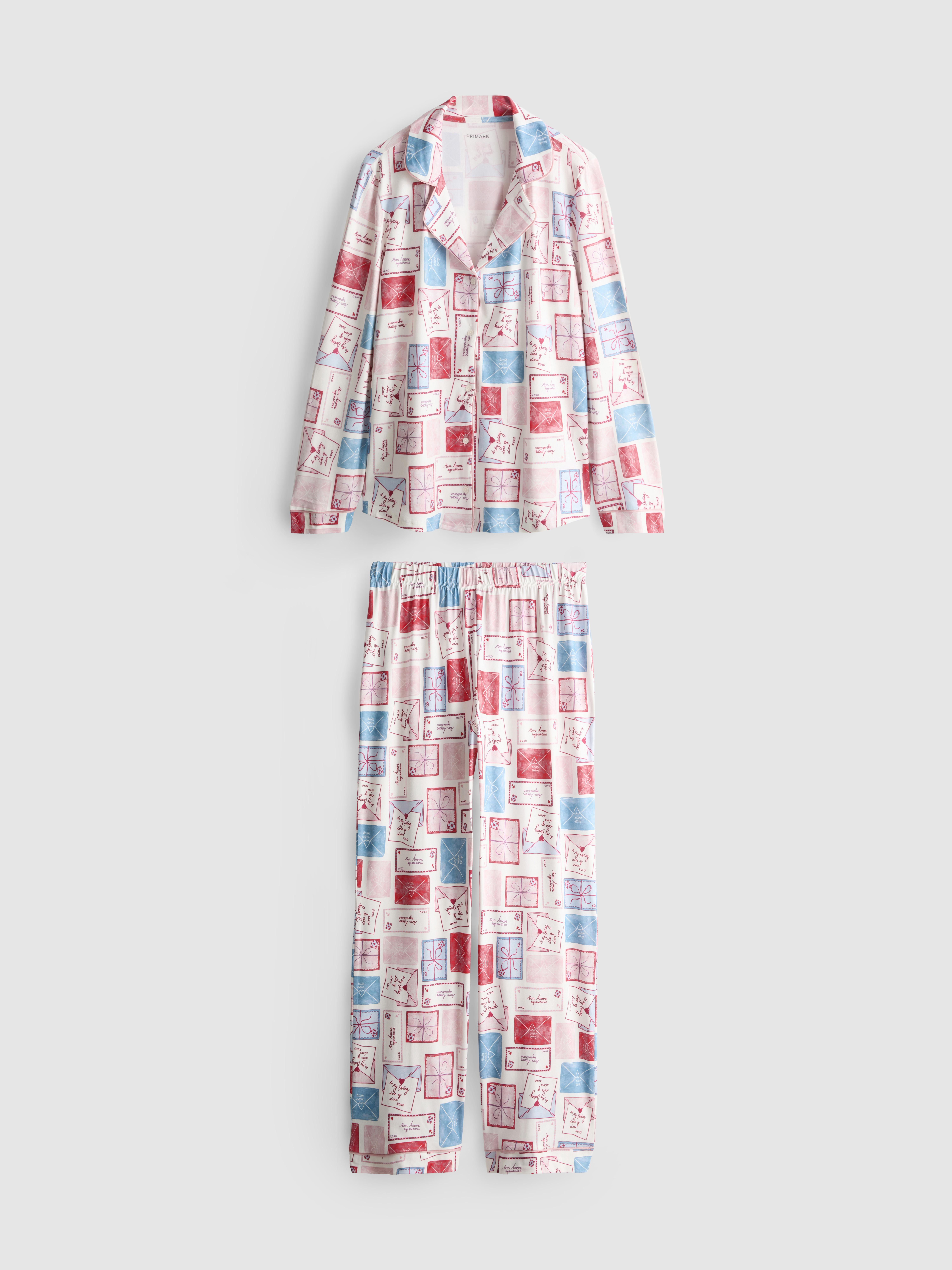 Boyfriend-pyjama met print