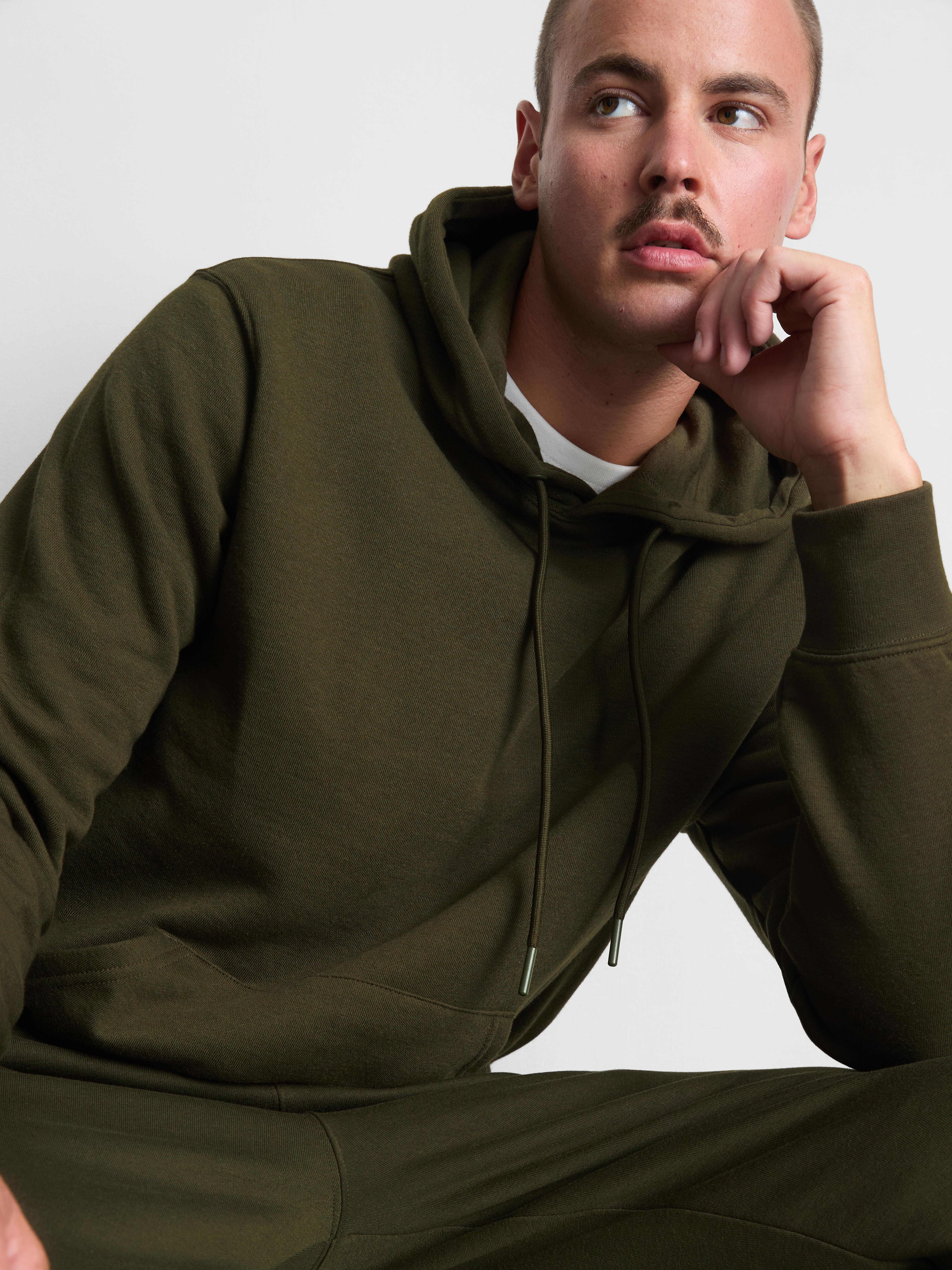 Cotton Blend Overhead Hoodie