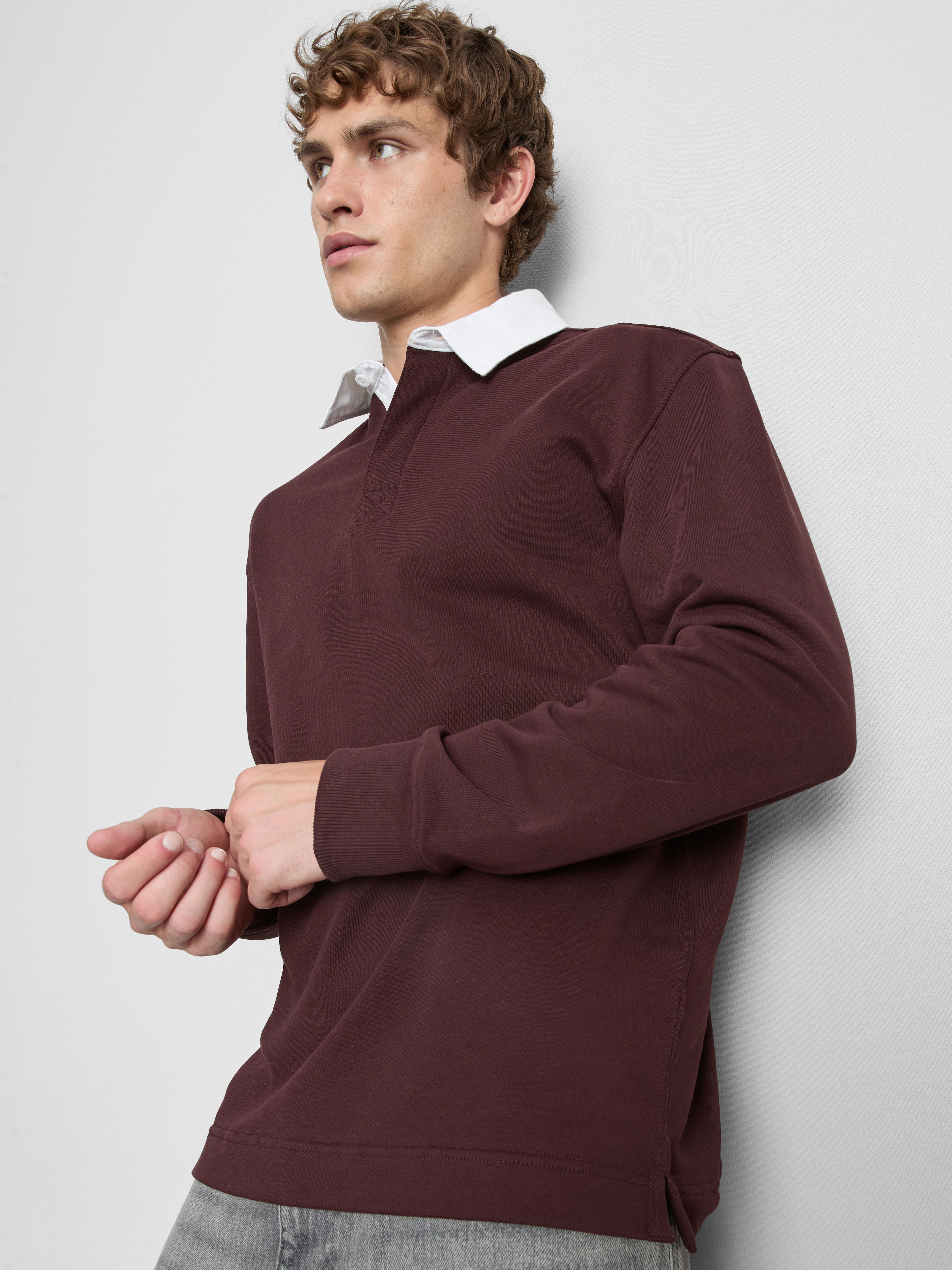 Cotton-Rich Oversized Collared Shirt