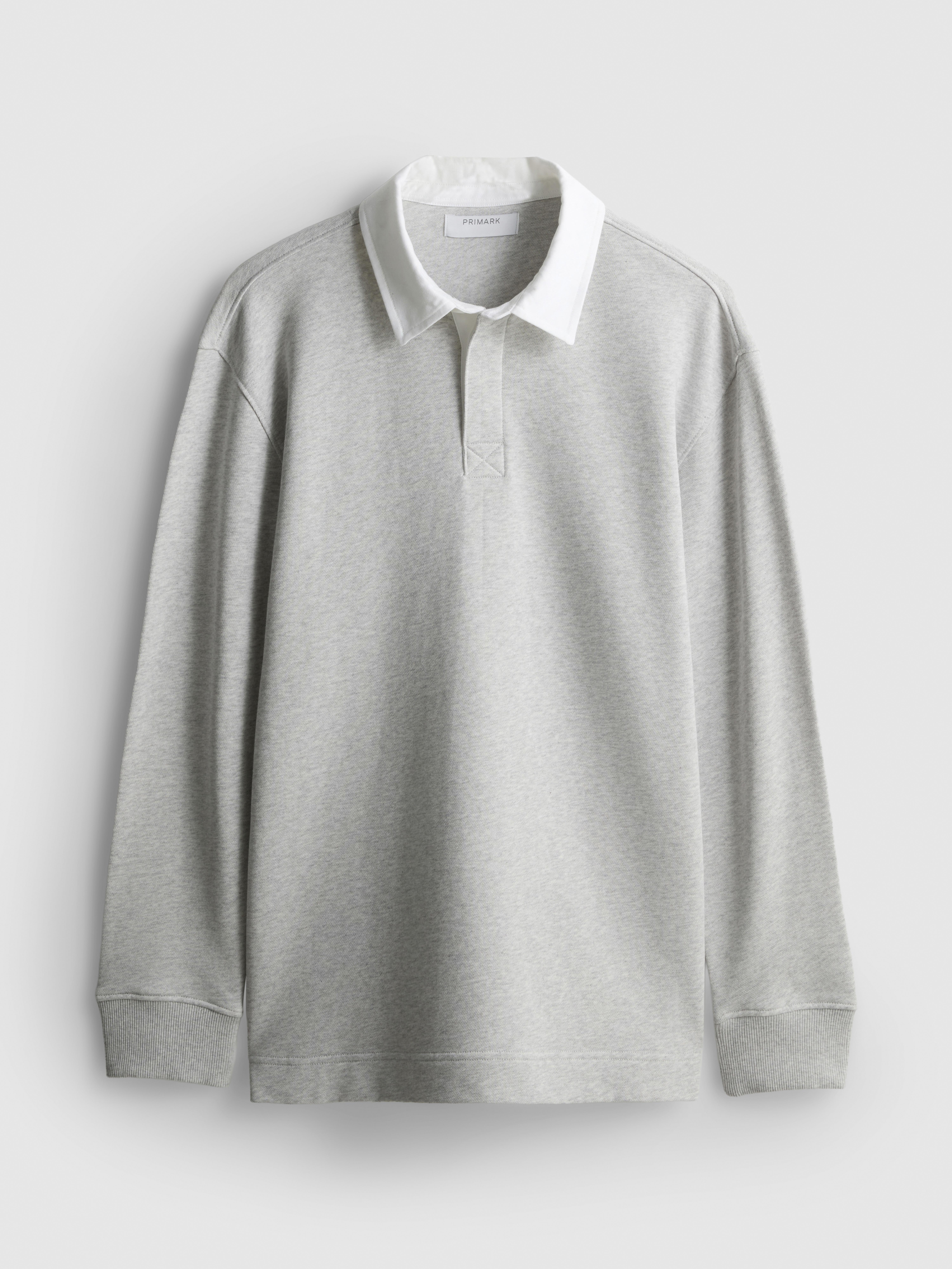 Cotton Rich Rugby Polo Shirt Grey