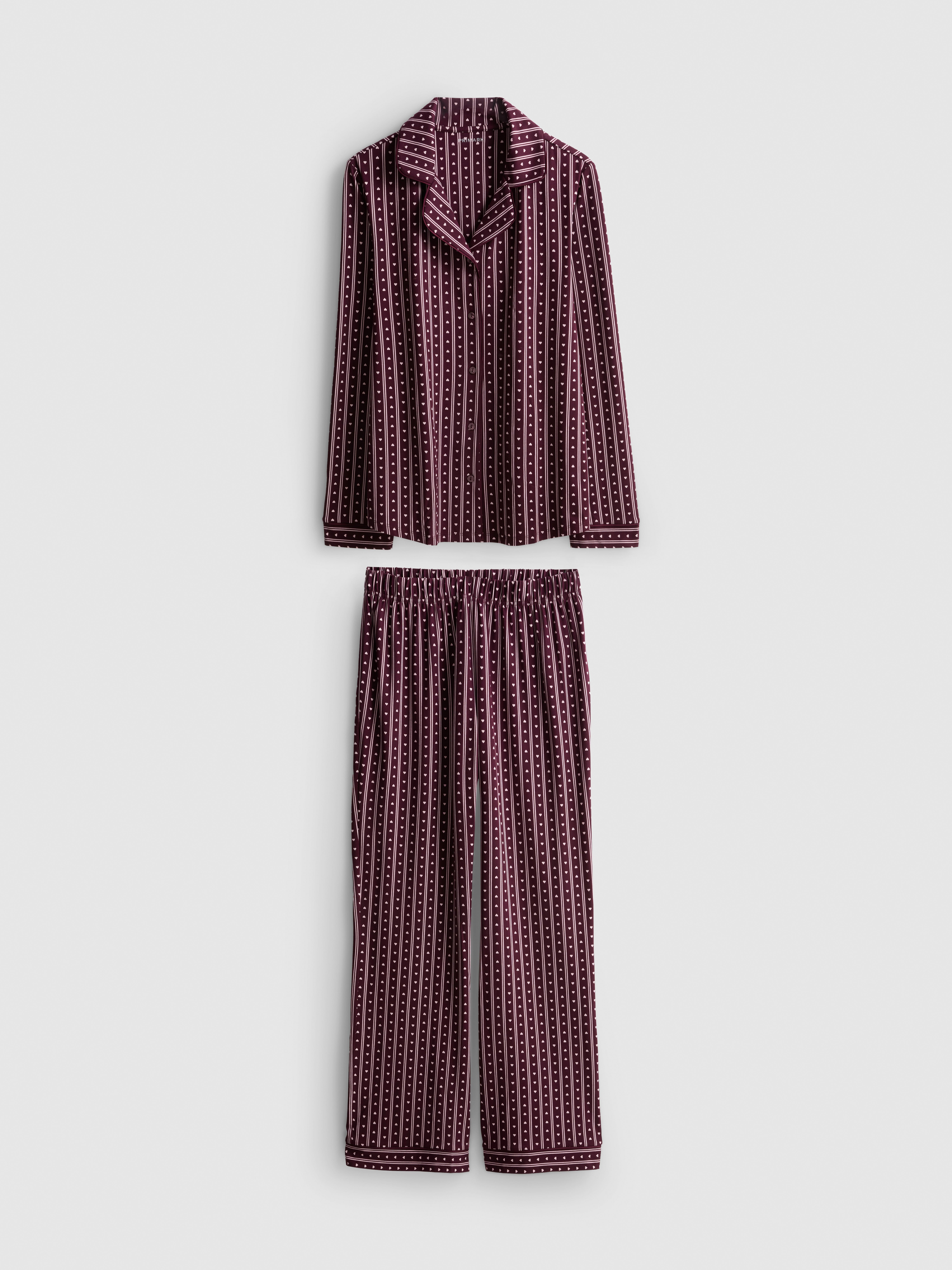 Heart Printed Boyfriend Pajamas