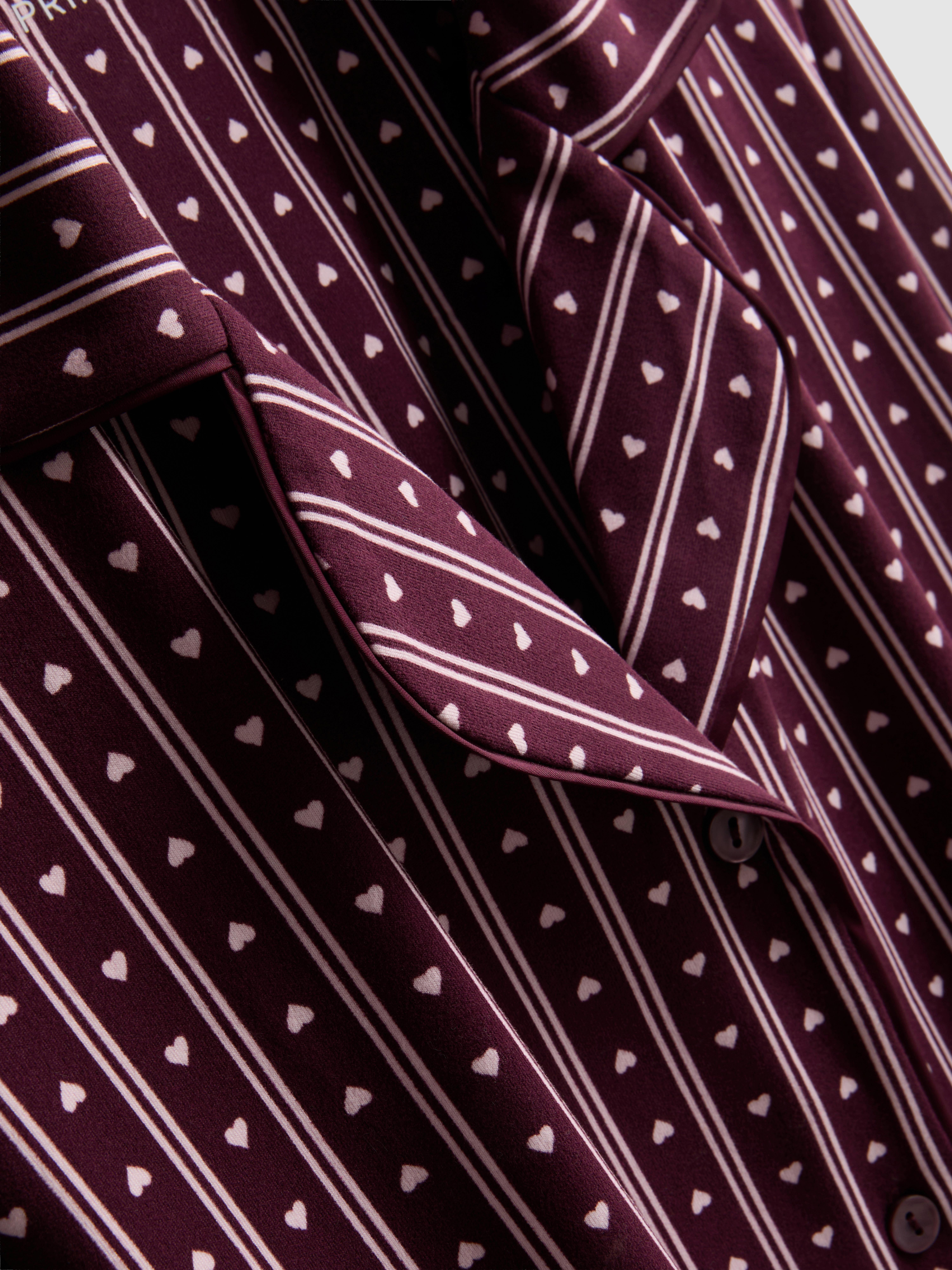 Heart Printed Boyfriend Pajamas