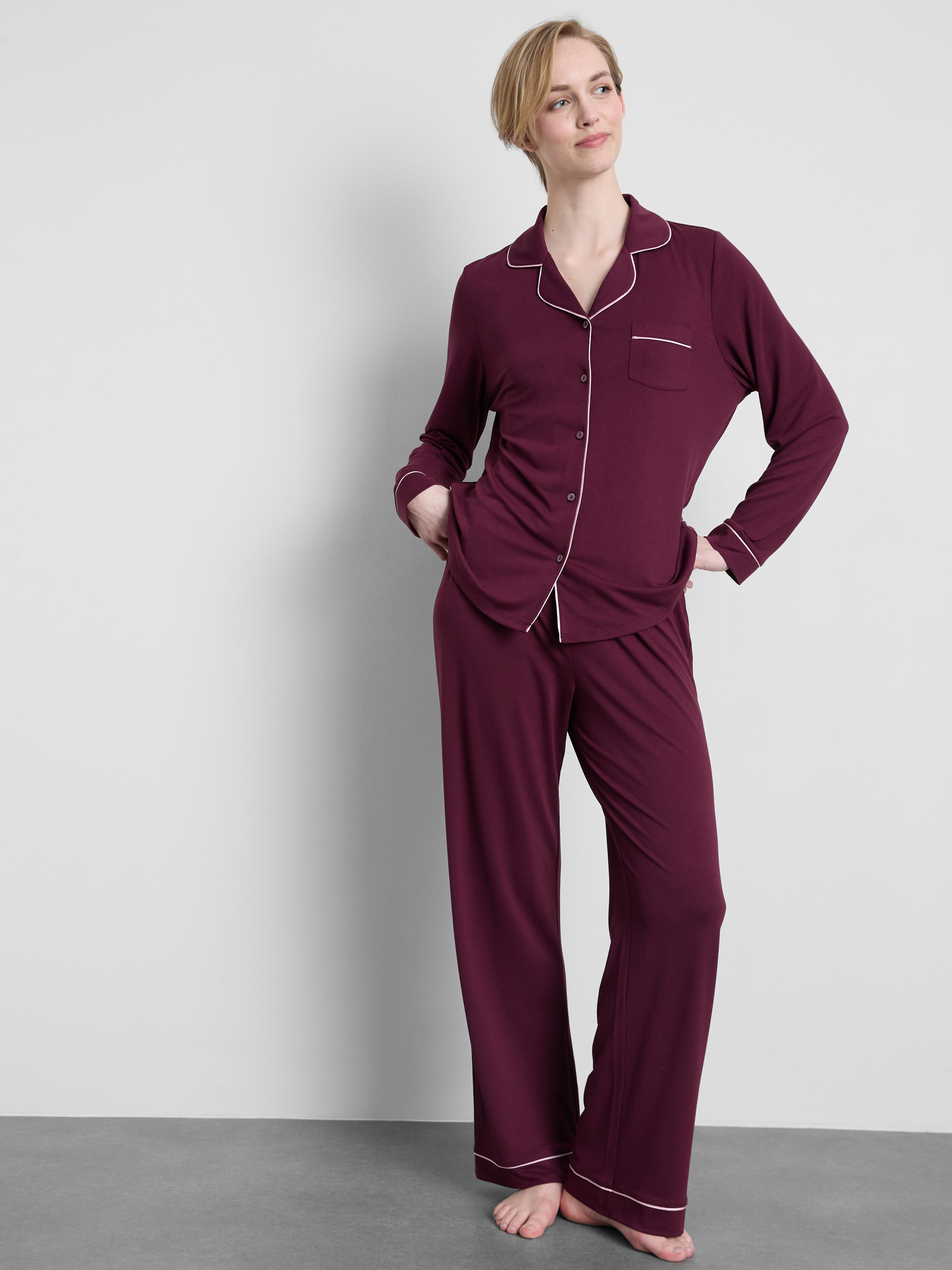 Piped Boyfriend Pajamas