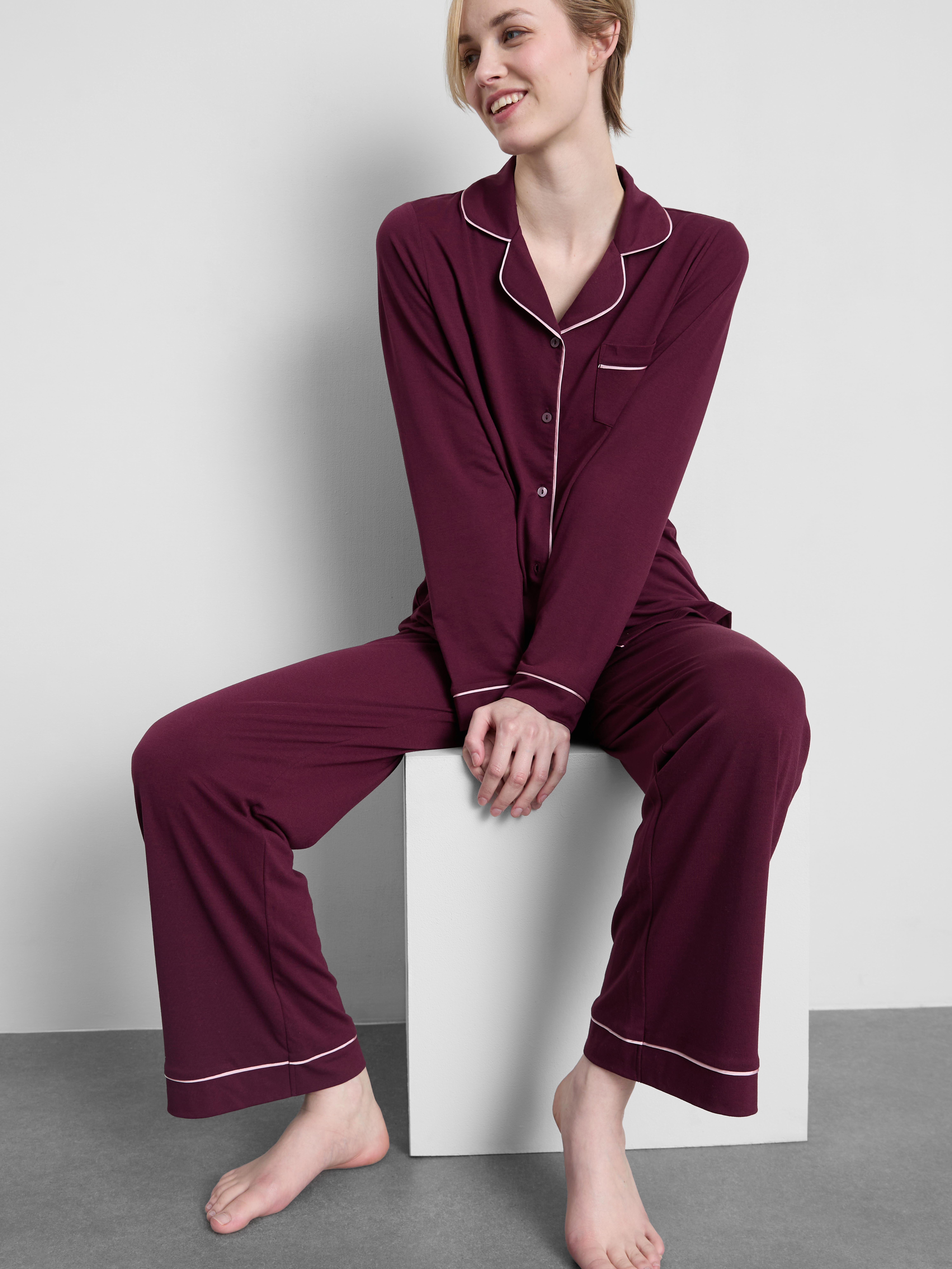 Piped Boyfriend Pajamas