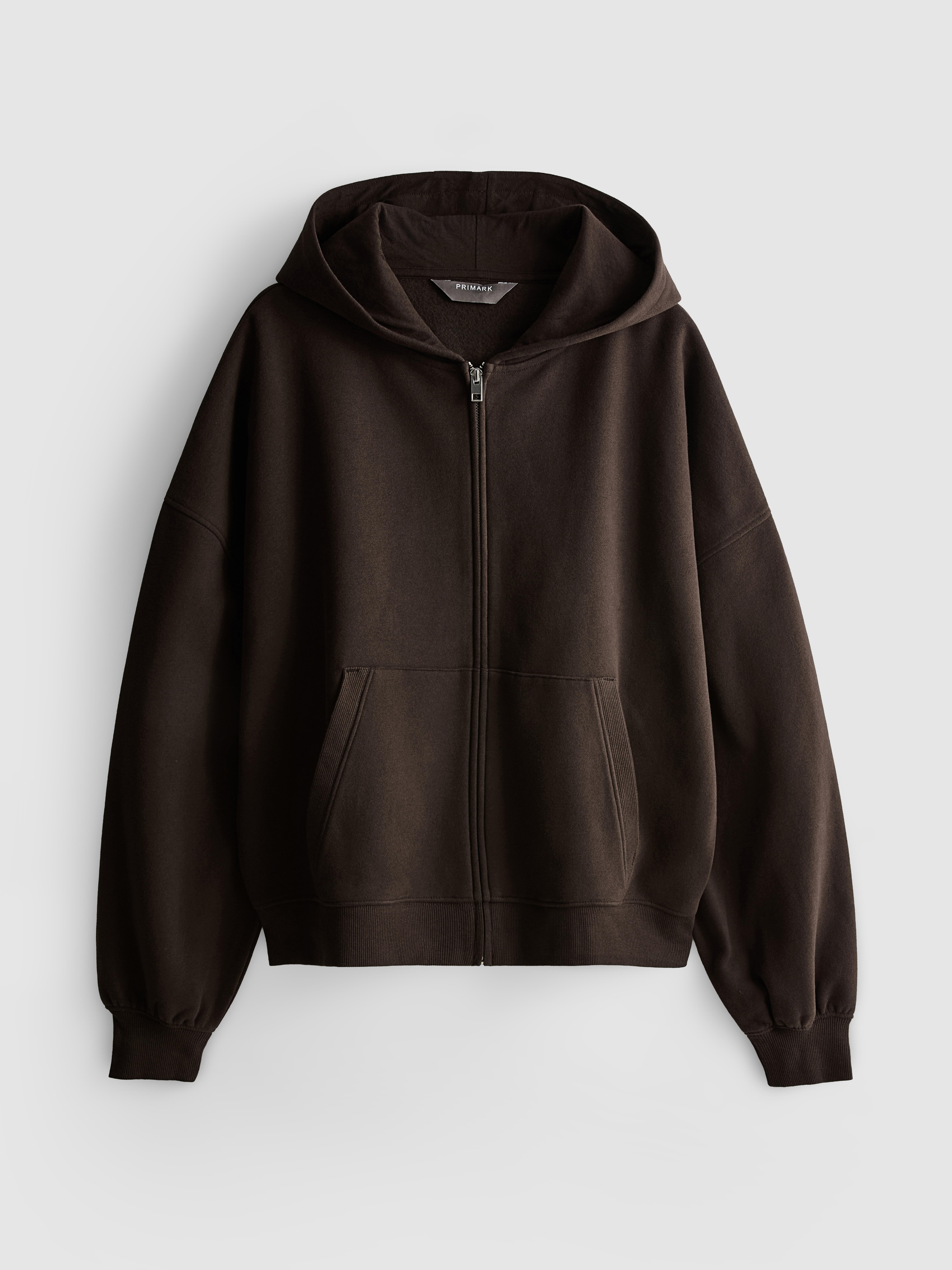 Sweat à capuche zippé en coton majoritaire