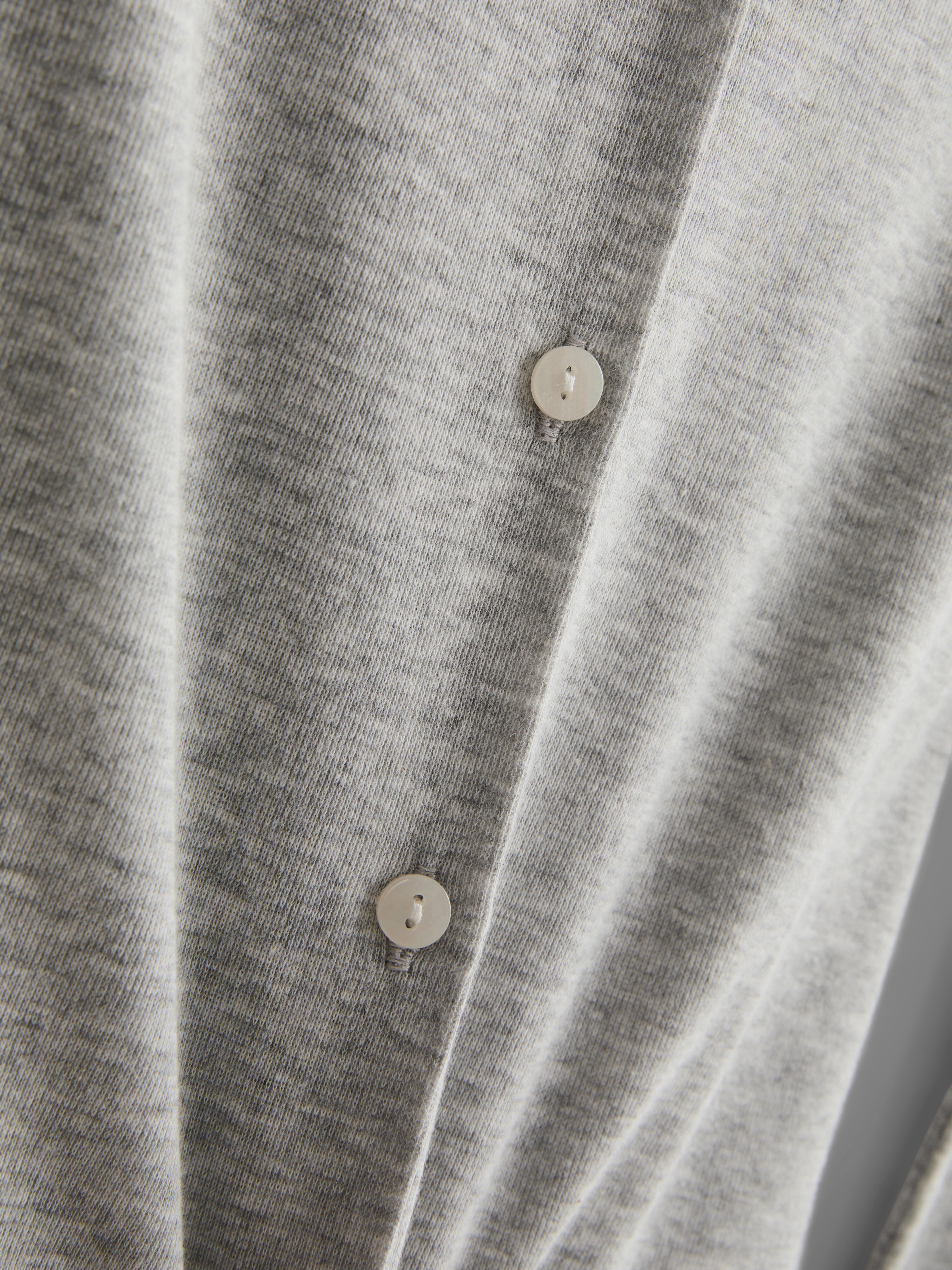 „By Coleen“ Cardigan aus Baumwollmischung mit Spitzenbesatz