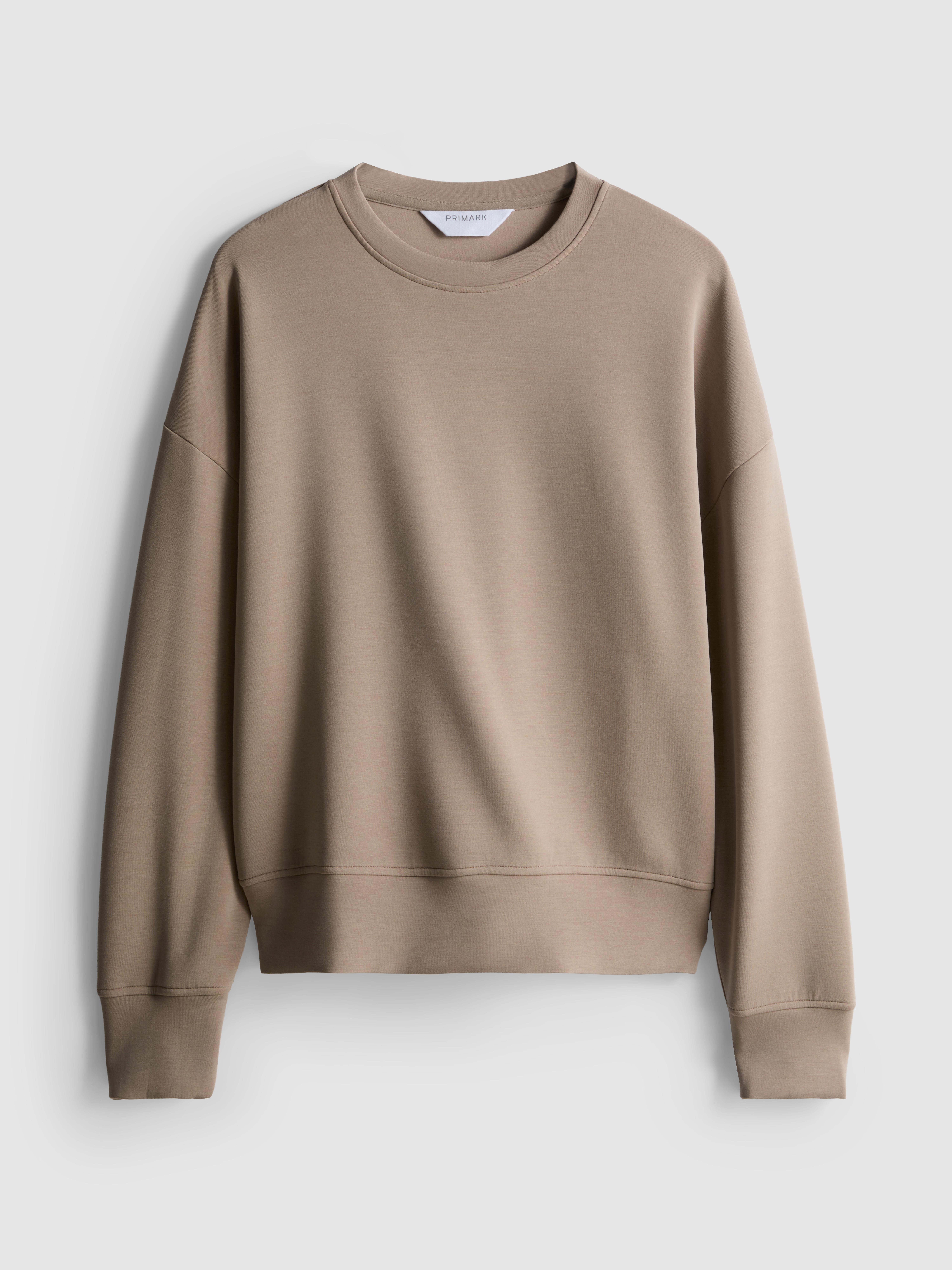 Sweatshirt van modalmix met ronde hals