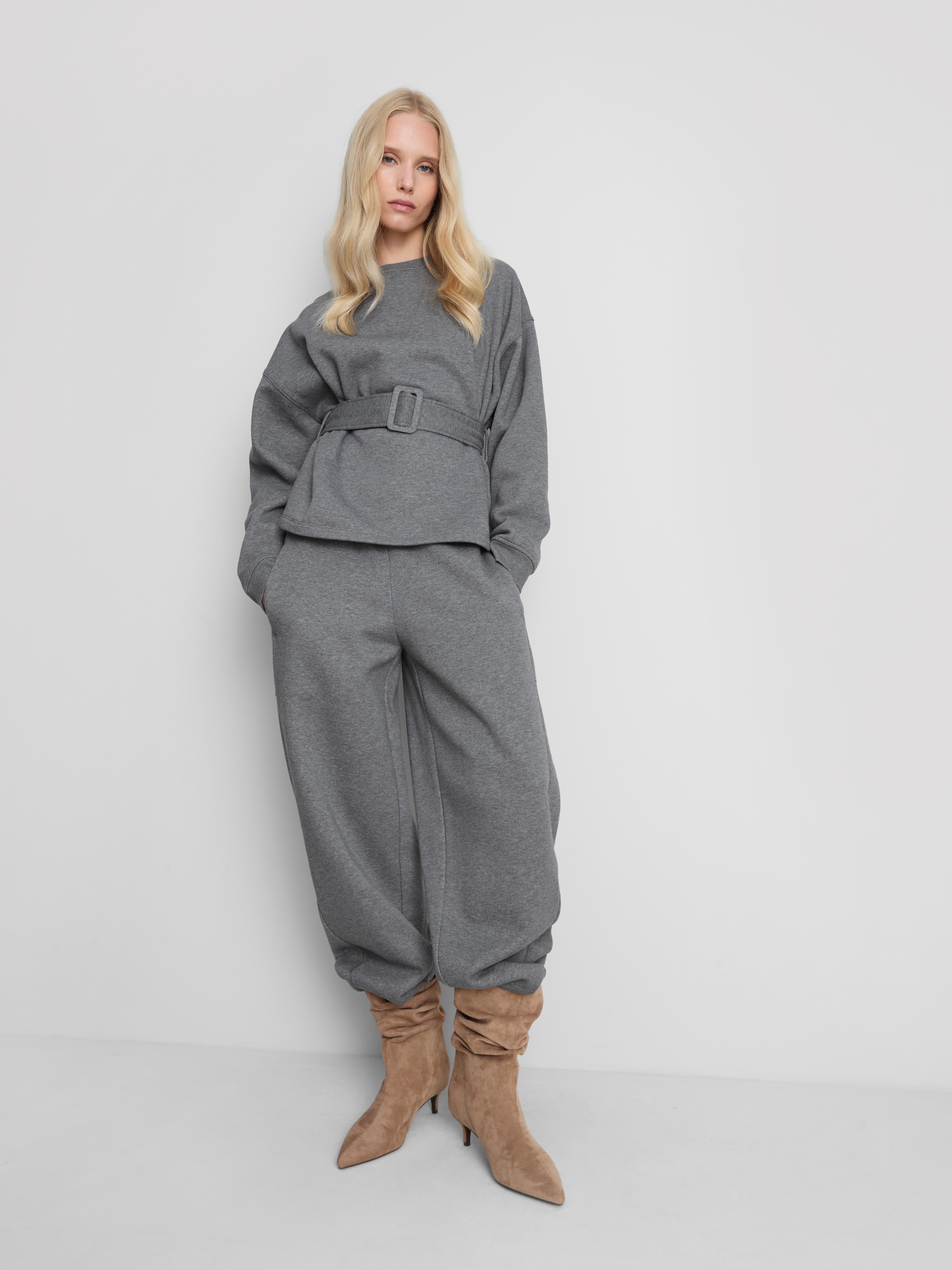 Katoenrijk sweatshirt met riem By Coleen