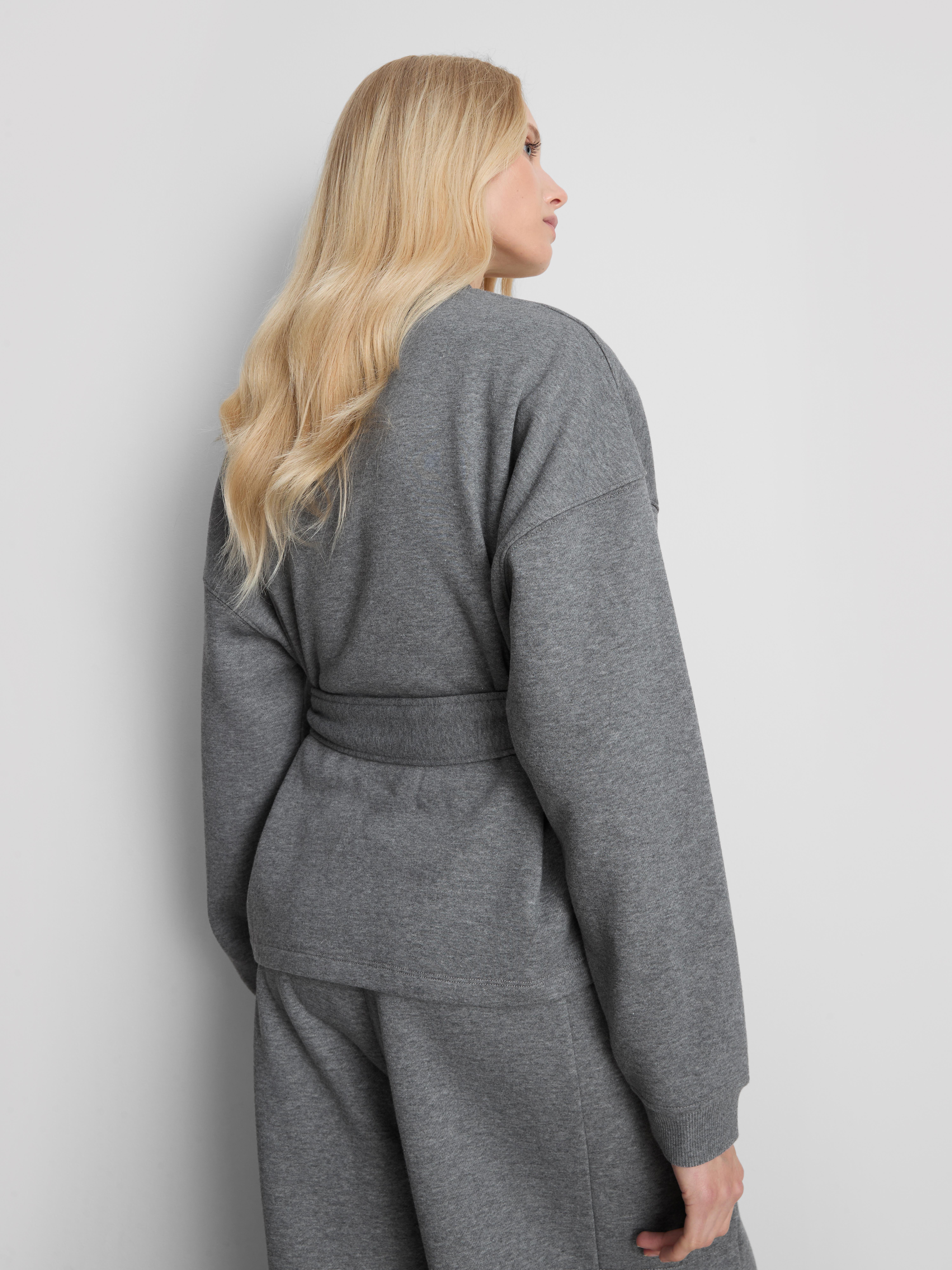By Coleen Cotton Rich Belted Sweatshirt