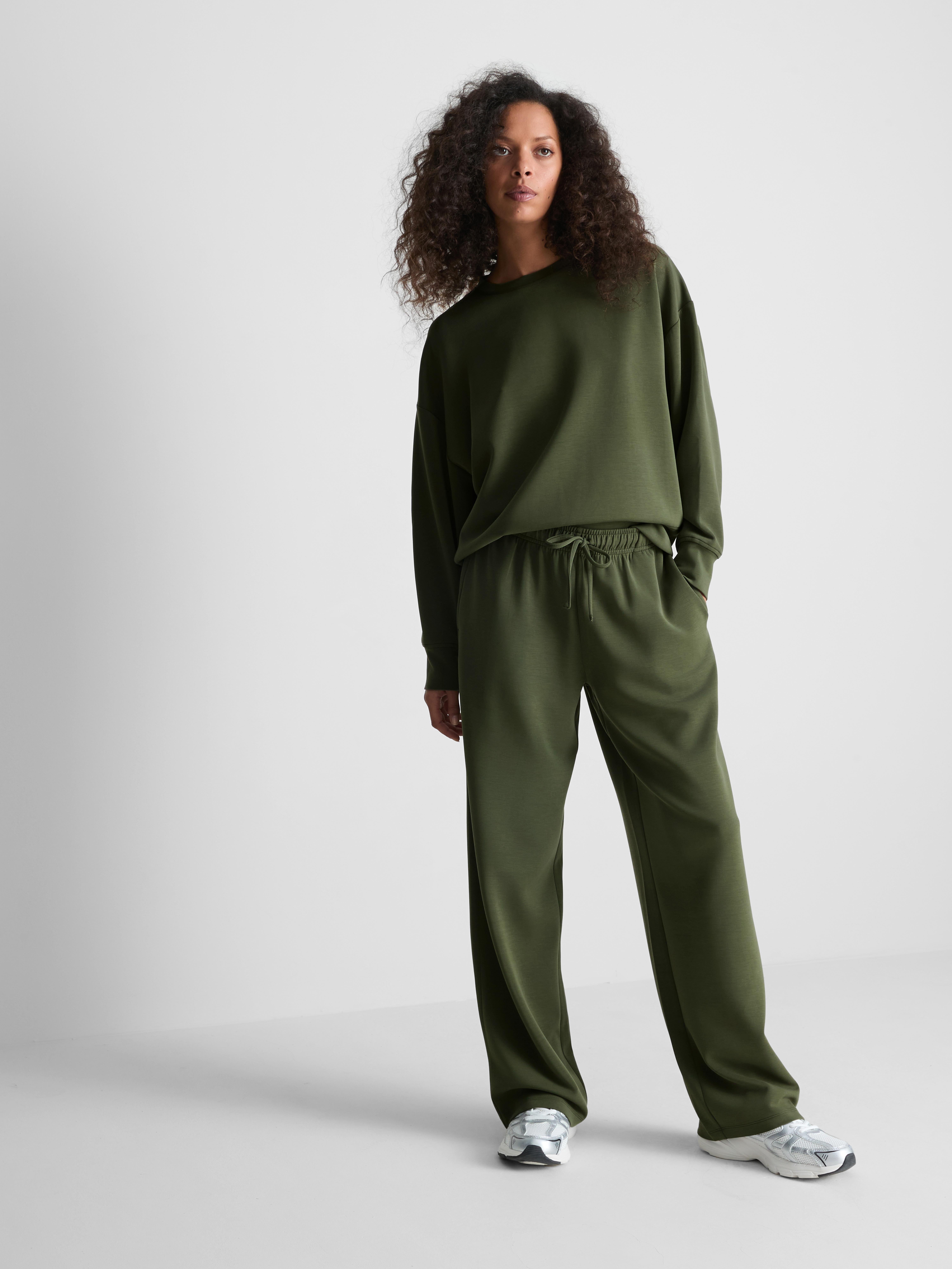 Modal Blend Wide Leg Joggers