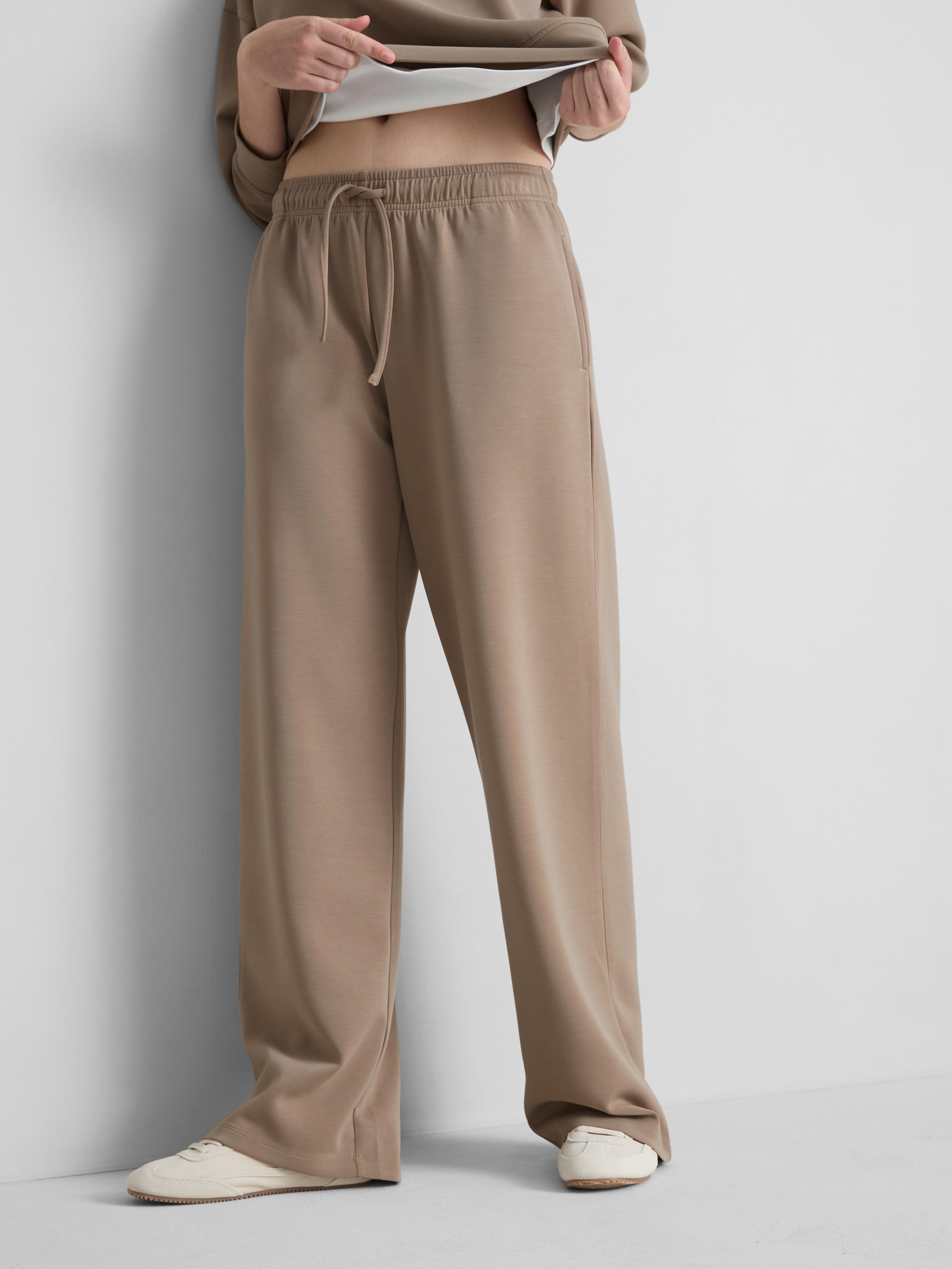 Modal Blend Wide Leg Joggers