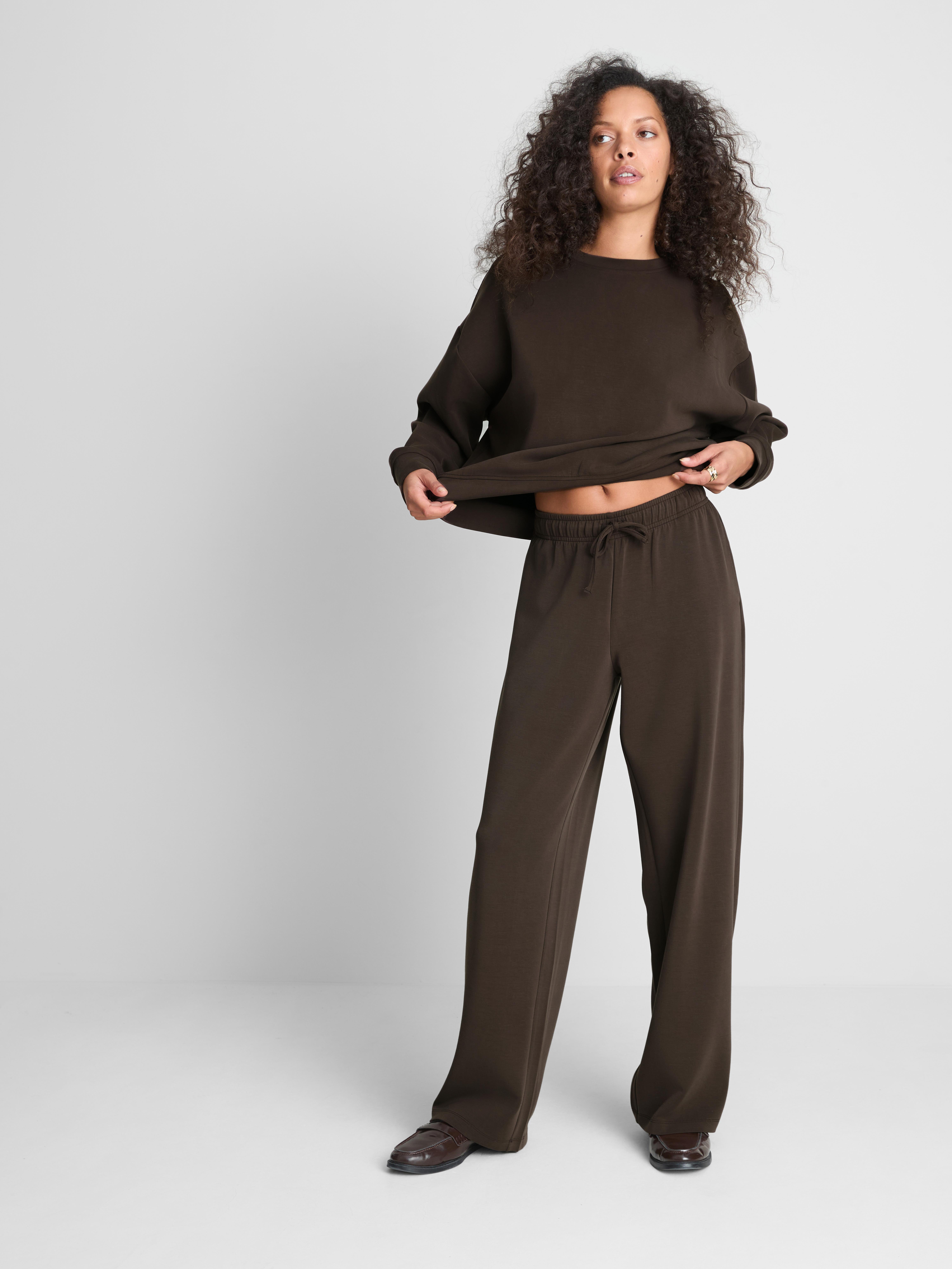 Modal Blend Wide Leg Joggers