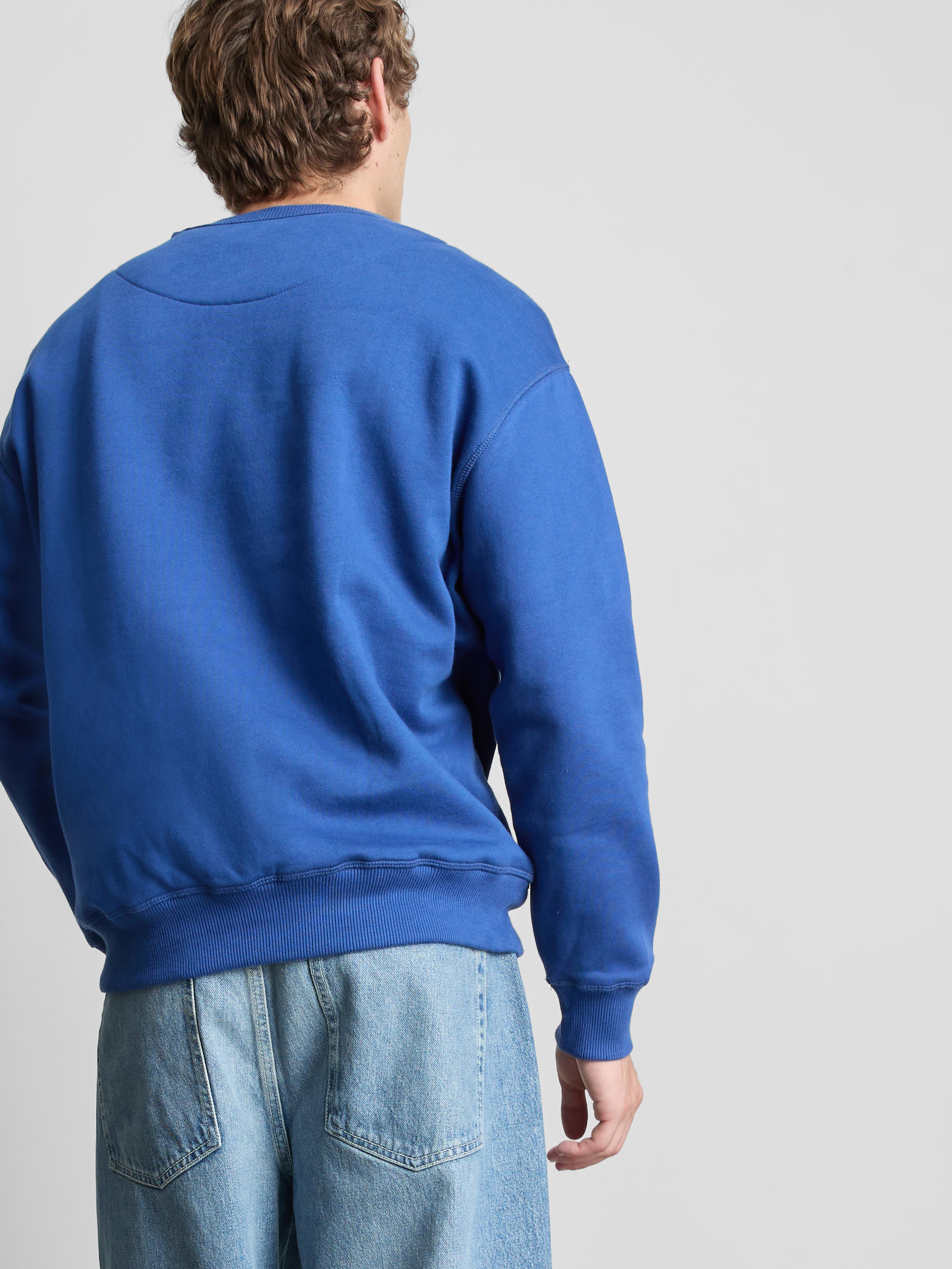 Oversize, kerek nyakú, magas pamuttartalmú szabadidő-pulóver