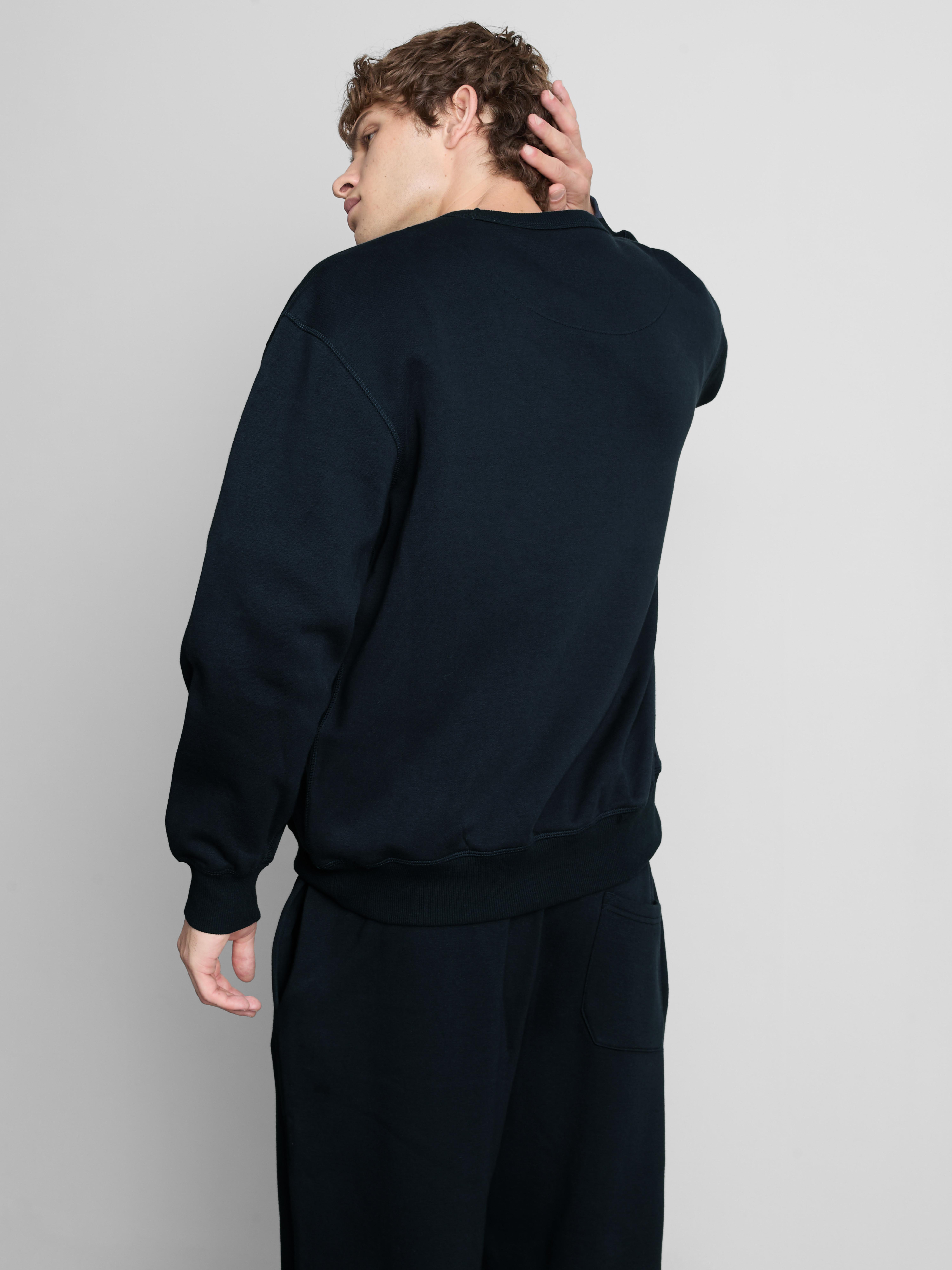 Sweat-shirt oversize en coton à col ras-du-cou